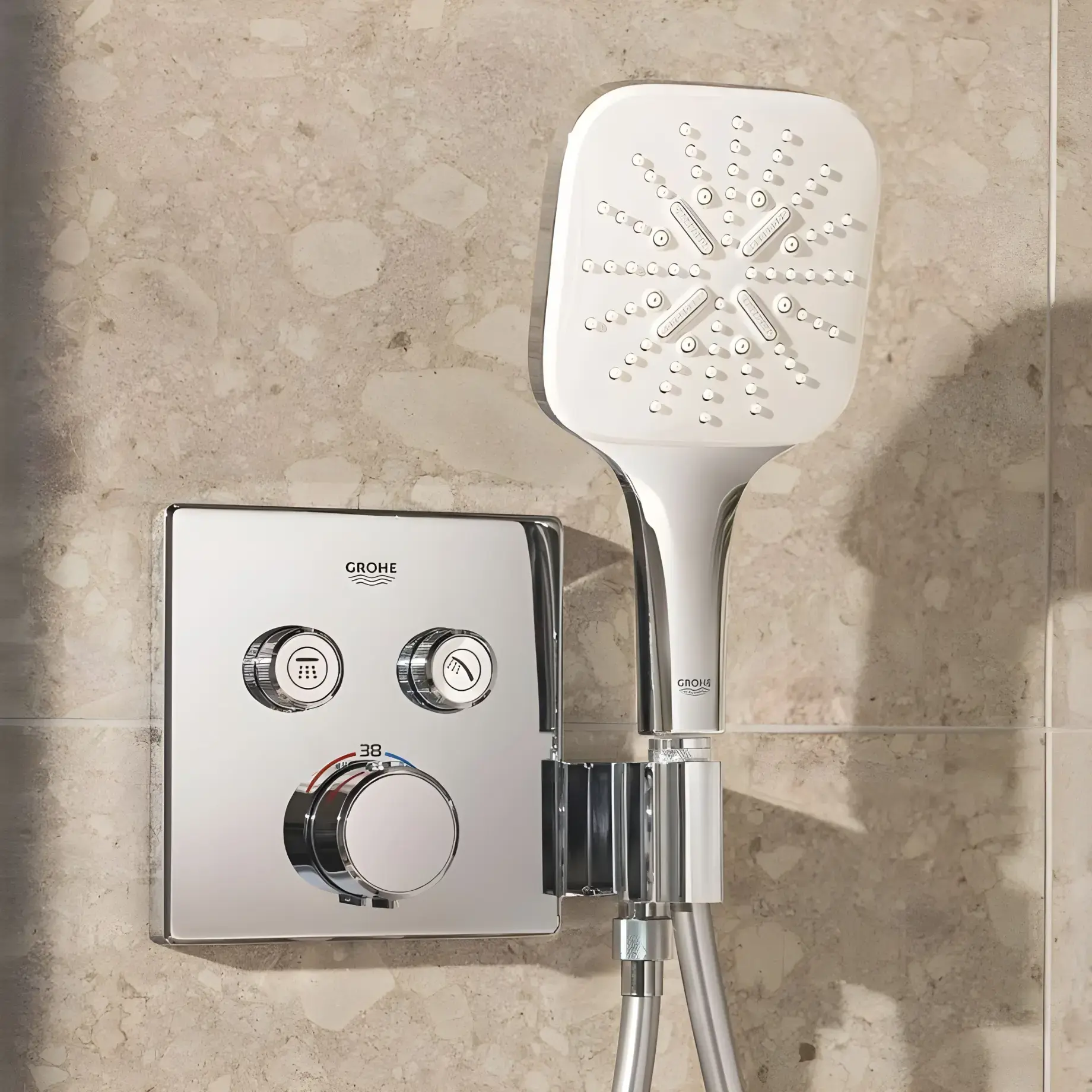 Термостат прихованого монтажу на 2 споживачі Grohtherm SmartControl Grohe 29125000 — вид спереду
