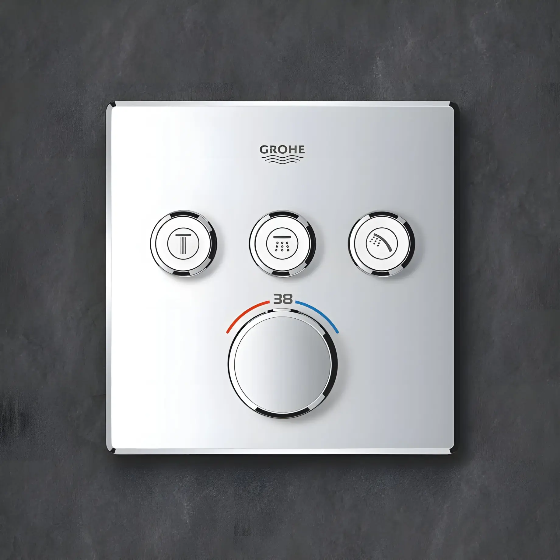 Термостат для ванни/душу прихованого монтажу на 3 споживача Grohtherm SmartControl Grohe 29126000 — вид спереду
