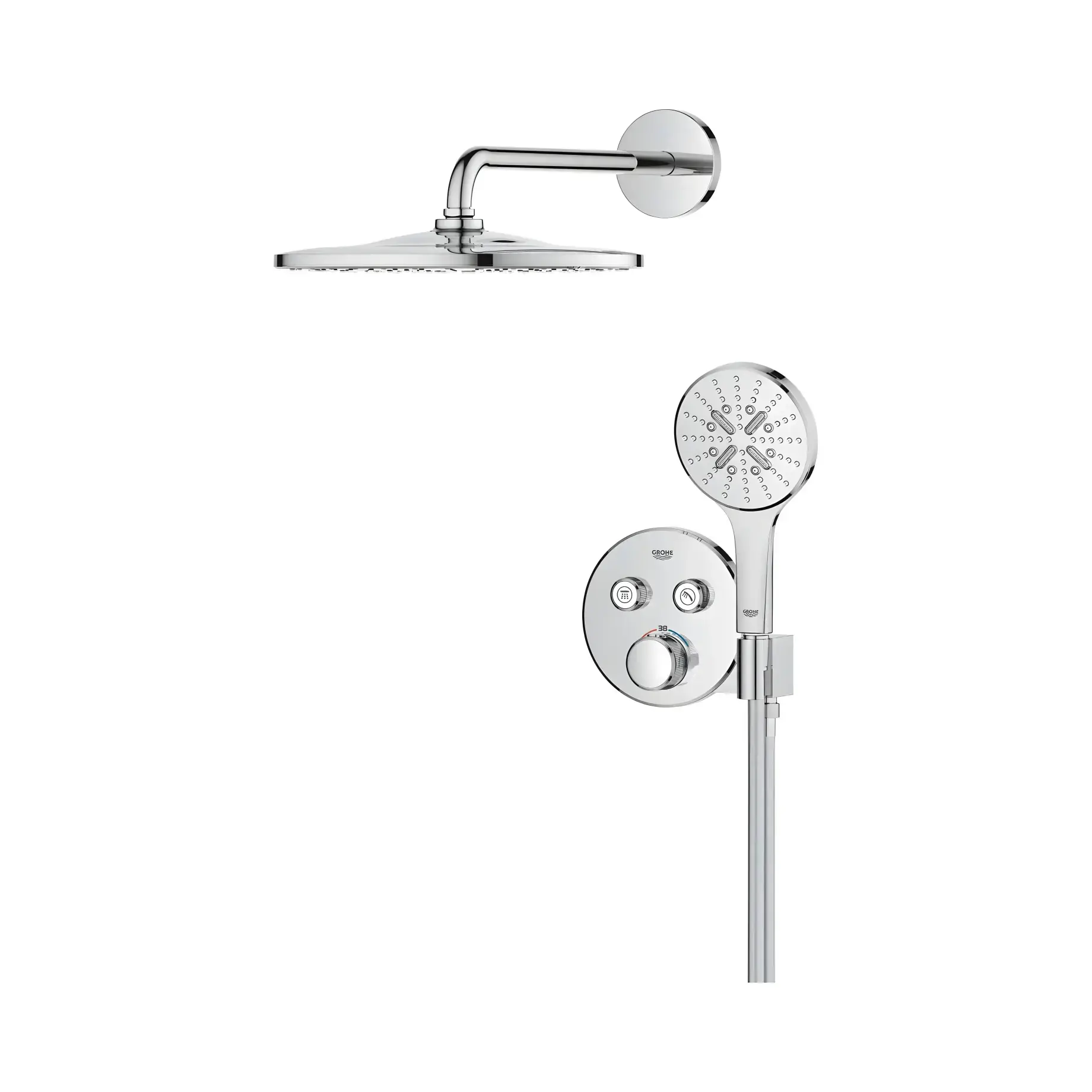 Душова система прихованого монтажу Grohtherm SmartControl з Rainshower Mono 310 Grohe 34866000 — вид спереду