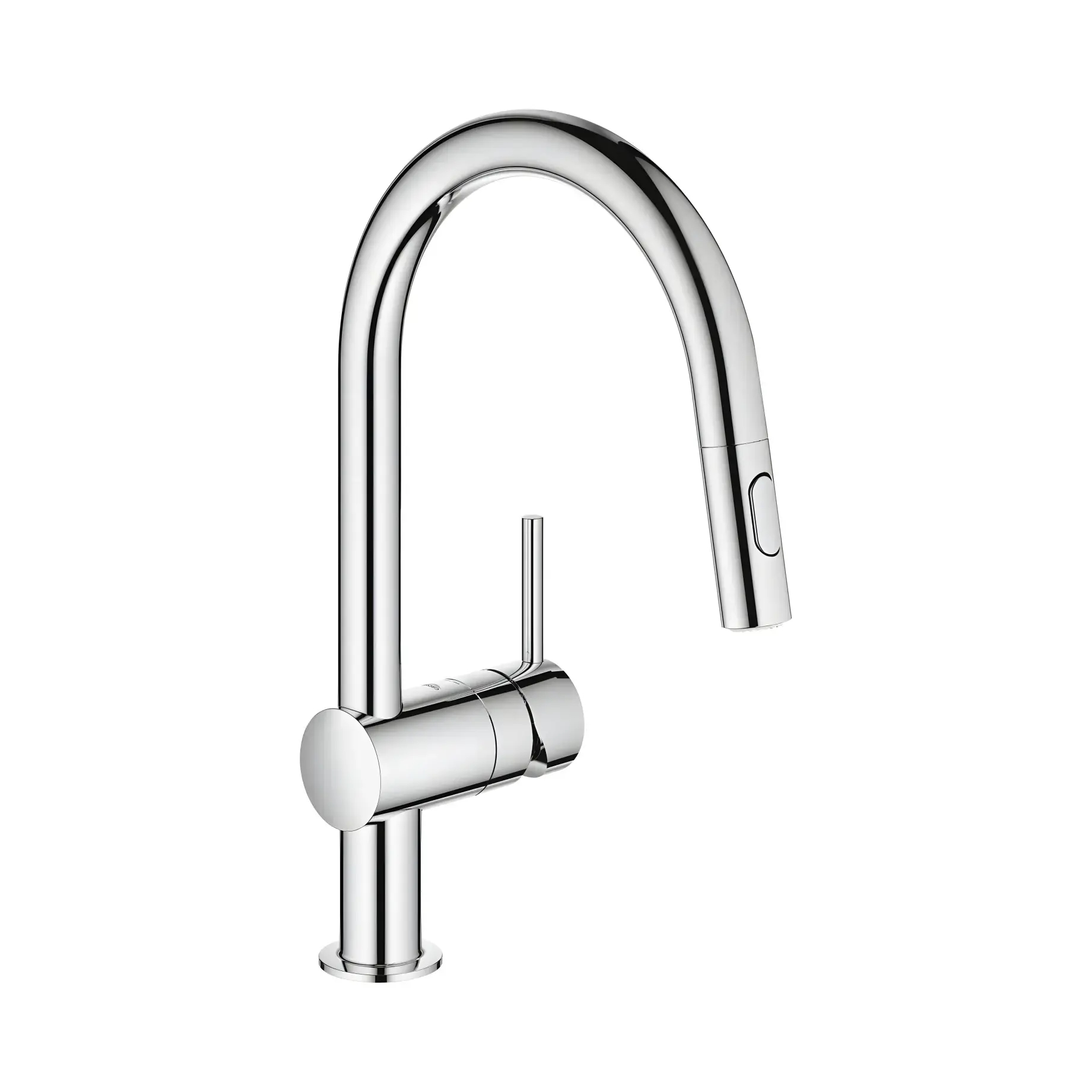 Змішувач для кухні з витяжним виливом Minta Grohe 32321002 Chrome — вид на білому тлі