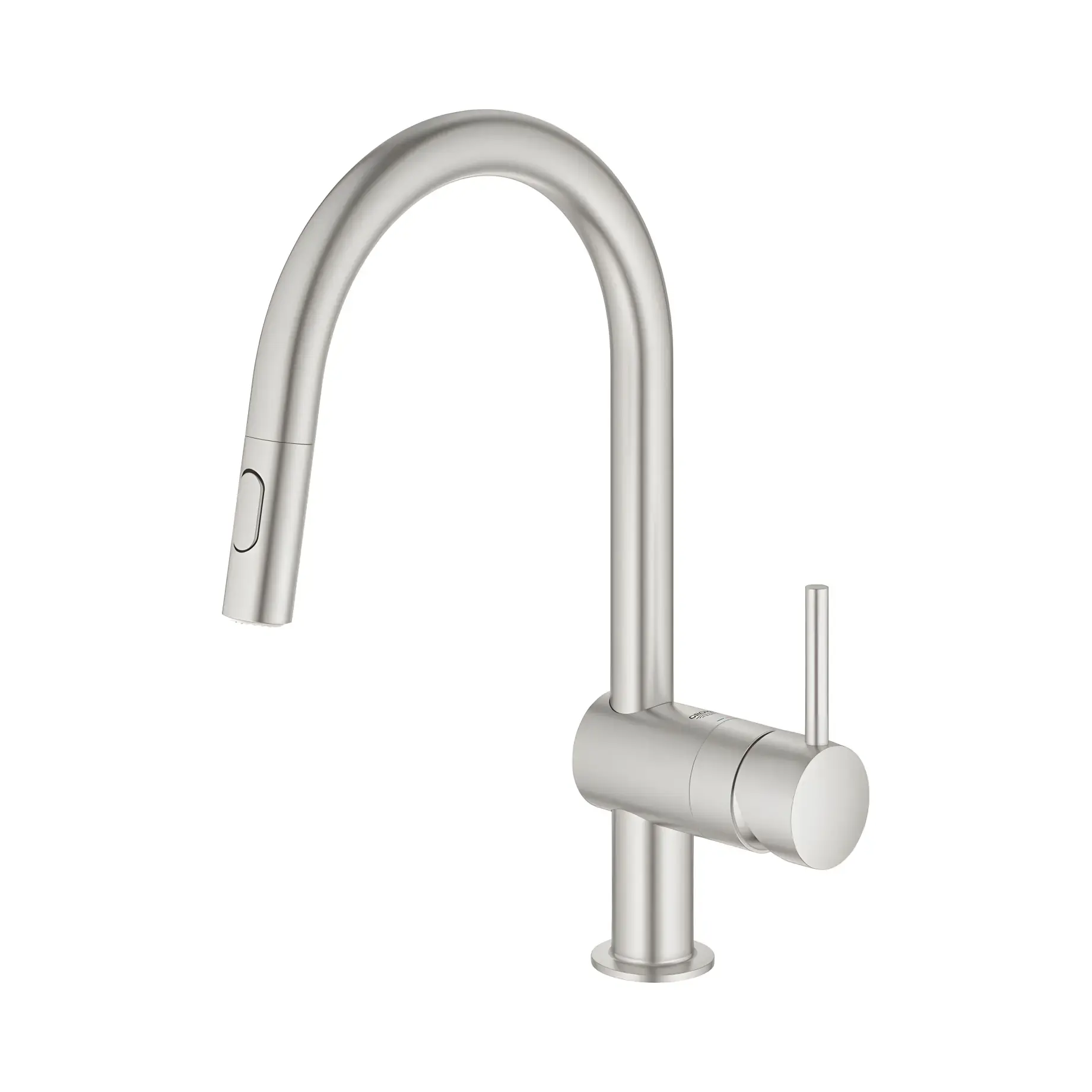 Змішувач для кухні з витяжним виливом Minta Grohe 32321DC2 Super Steel — вид спереду