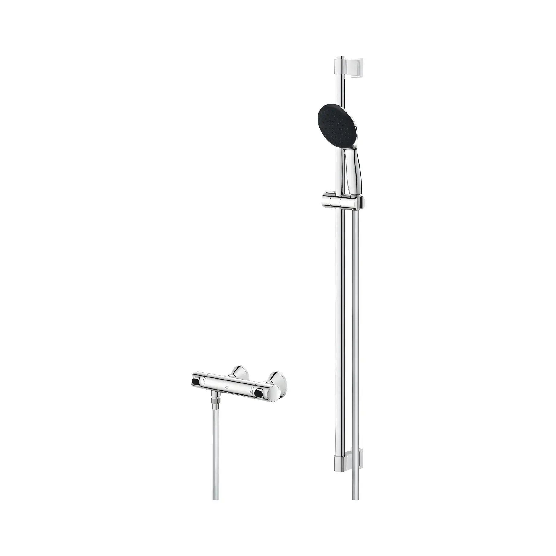 Термостат для душу Precision Flow з душовим гарнітуром Grohe 34805001 — вид ззаду