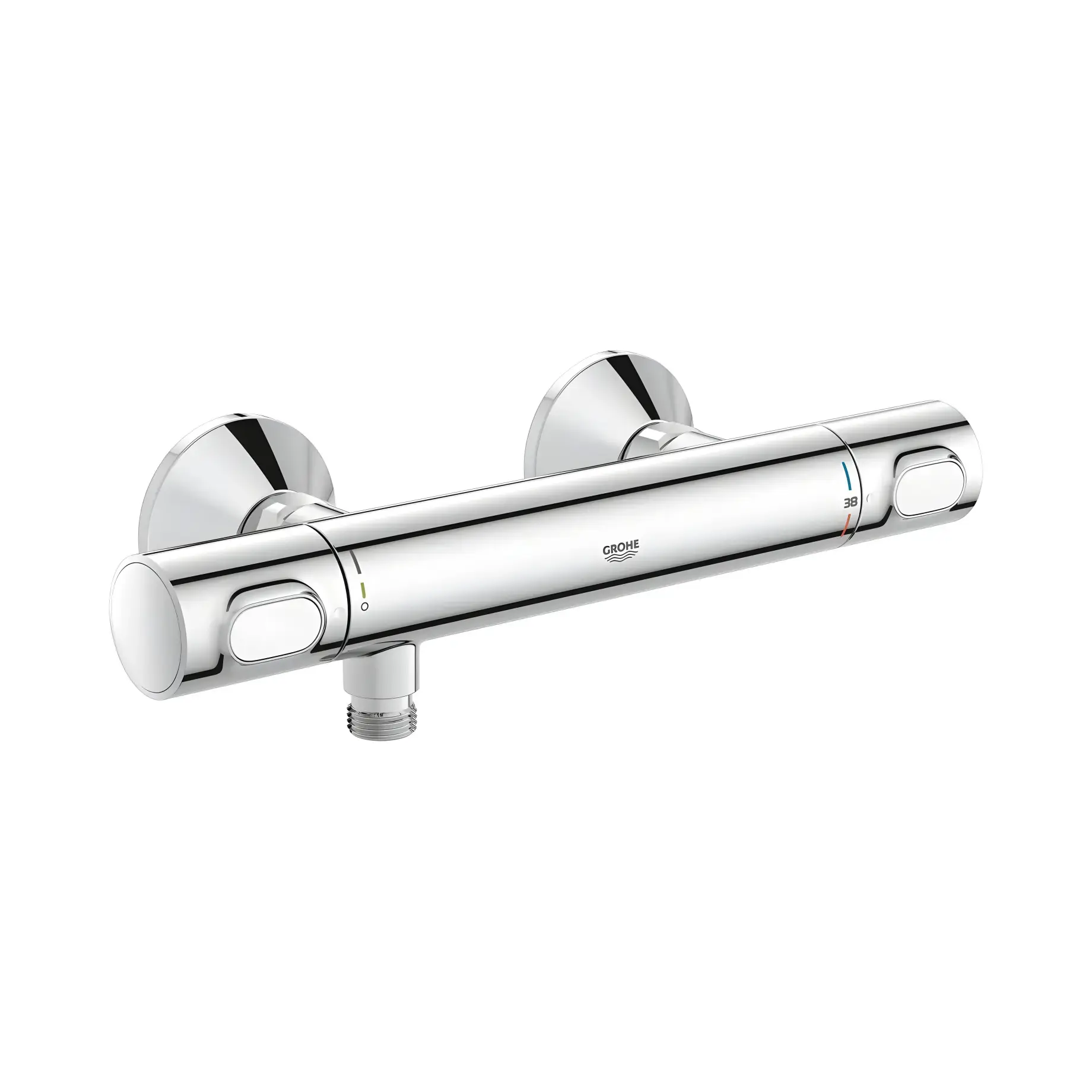 Термостат для душу Precision Flow QuickFix Grohe 34840000 Chrome — вид на білому тлі