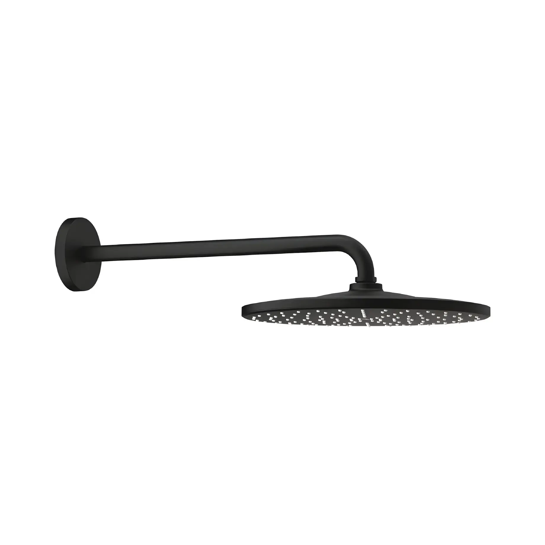 Верхній душ з настінним тримачем Rainshower Mono 310 Grohe 22121KF0 Phantom Black 31 х 31 см — вид на білому тлі