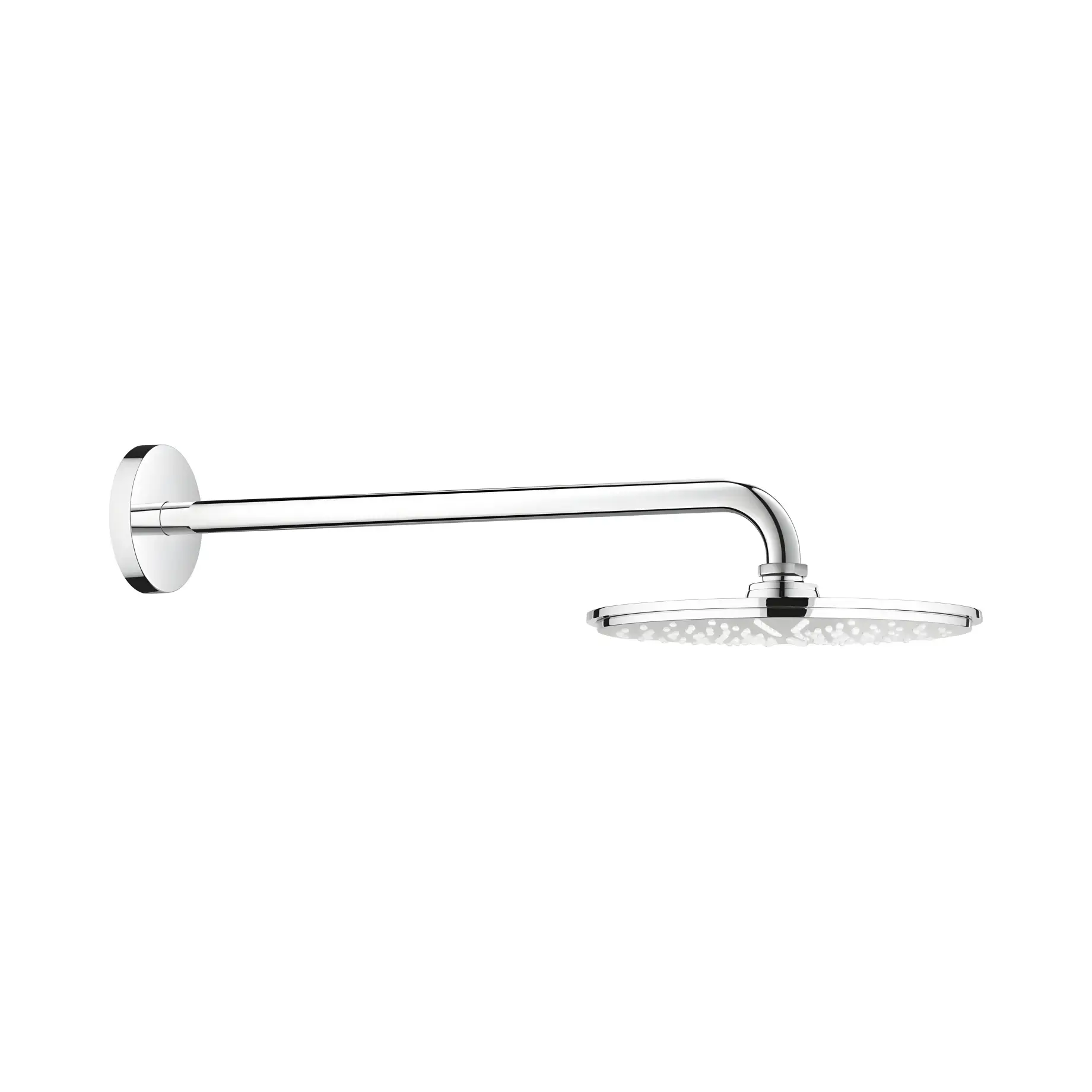 Верхній душ з настінним тримачем Rainshower Cosmopolitan 210 Grohe 26171000 Chrome — вид на білому тлі
