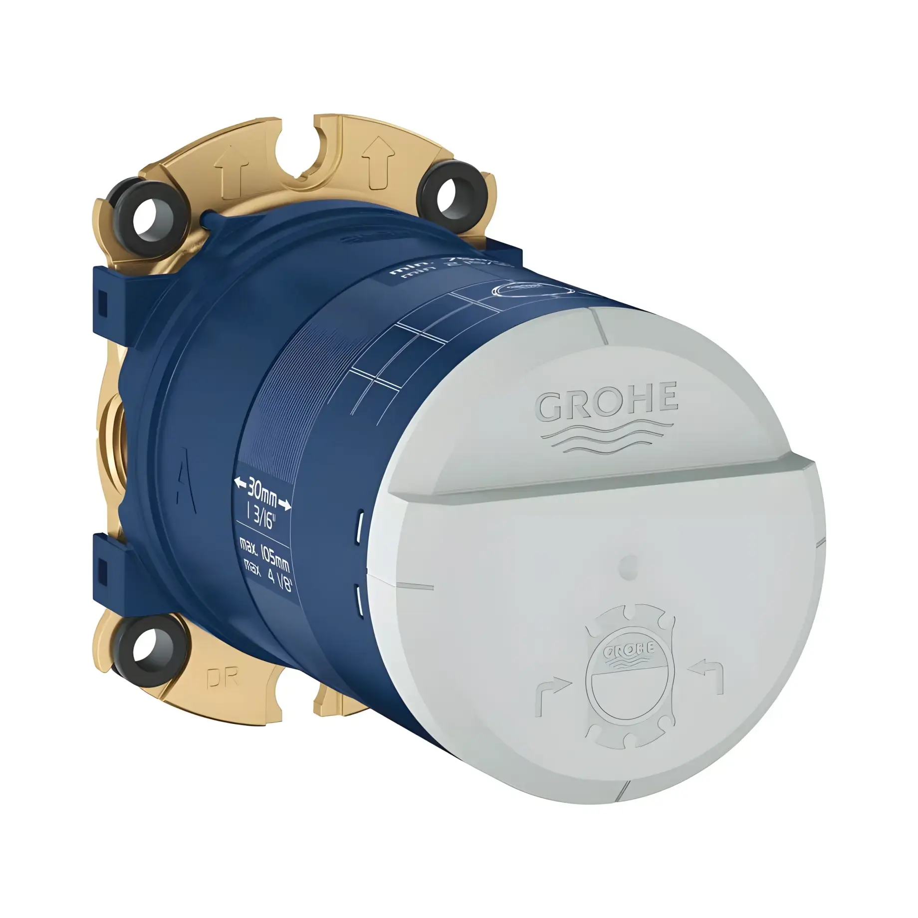 Універсальна вбудована частина для верхнього душу Rainshower Grohe 26483000 — вид на білому тлі