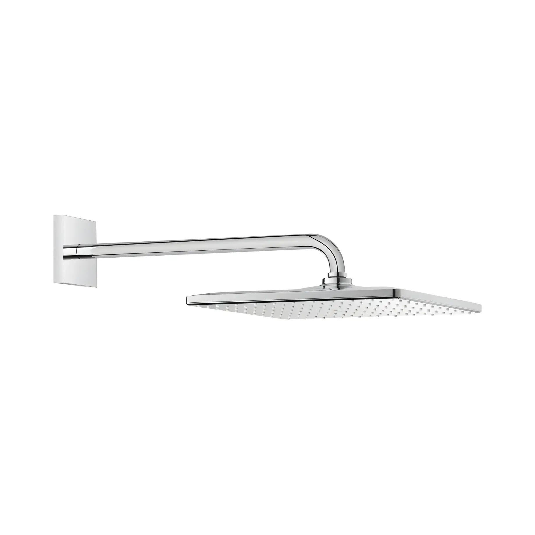 Верхній душ з настінним тримачем Rainshower Mono 310 Cube Grohe 26563000 Chrome 31 х 31 см — вид на білому тлі