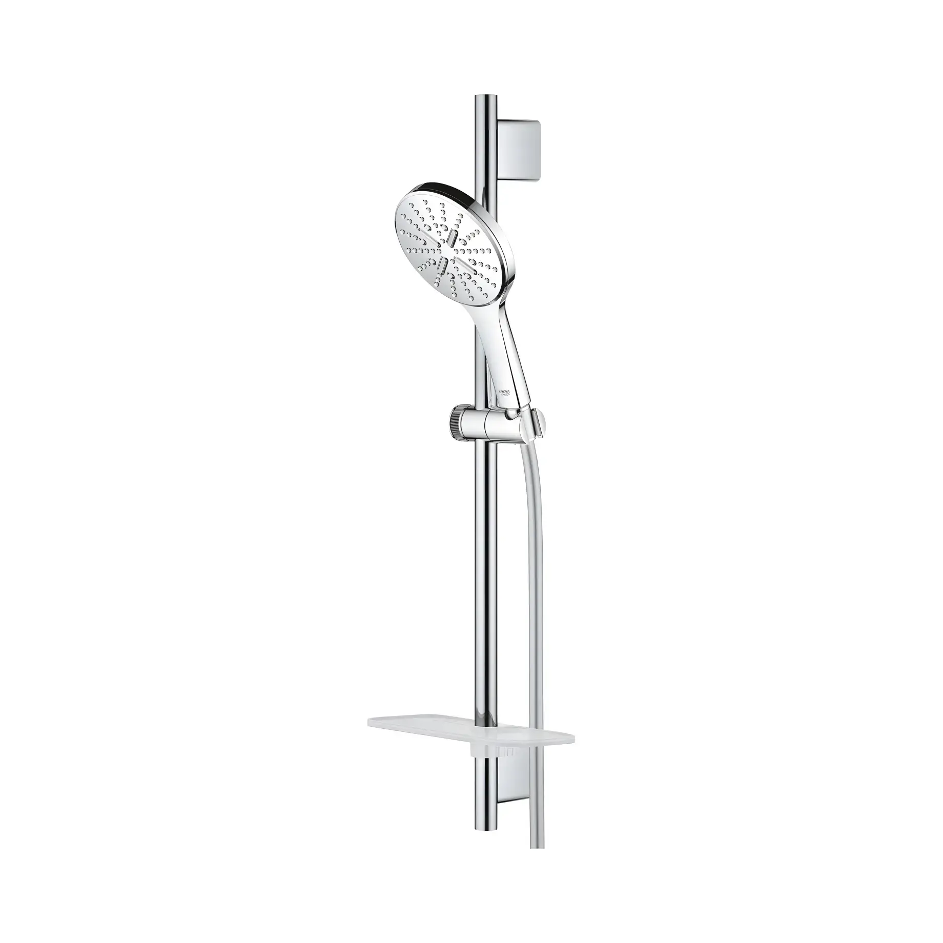 Душевой гарнитур на 3 типа струи со штангой 600 мм Rainshower SmartActive 130 Grohe 26546000 — в интерьере ванной комнаты