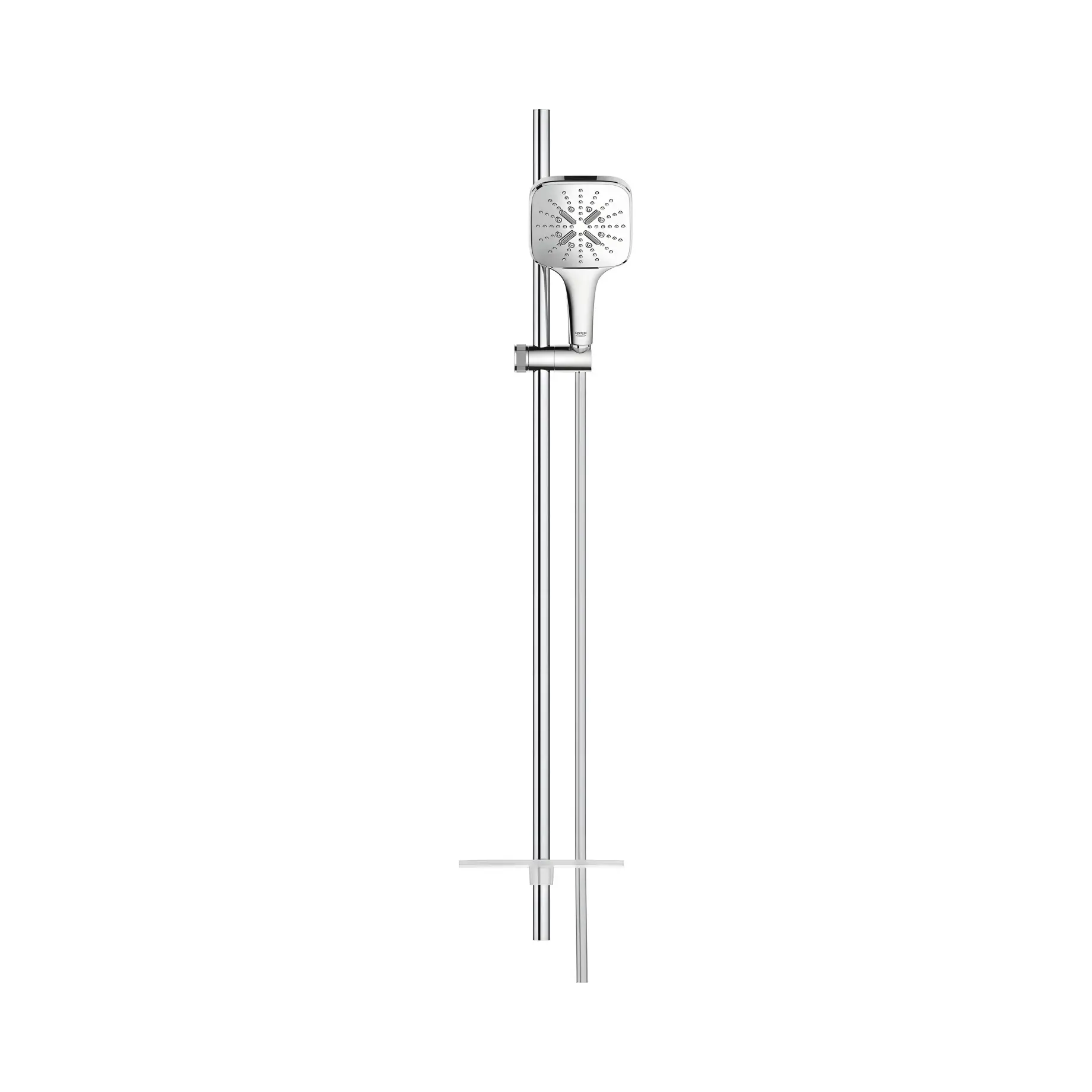 Душовий гарнітур на 3 типи стрюменю зі стійкою 900 мм Rainshower SmartActive 130 Cube Grohe 26586000 — вид спереду