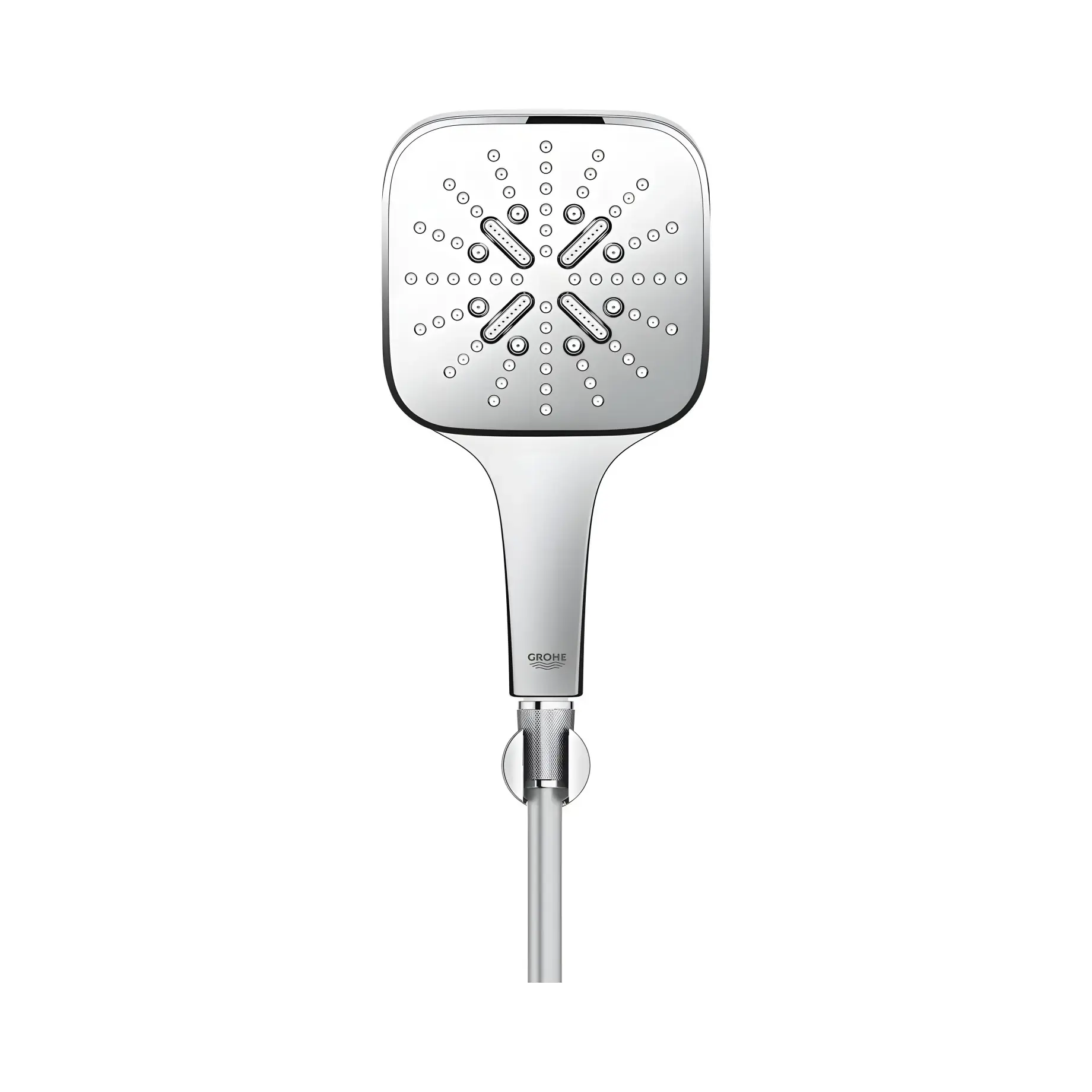 Душовий гарнітур на 3 типи струменю Rainshower SmartActive 130 Cube Grohe 26589000 — вид спереду