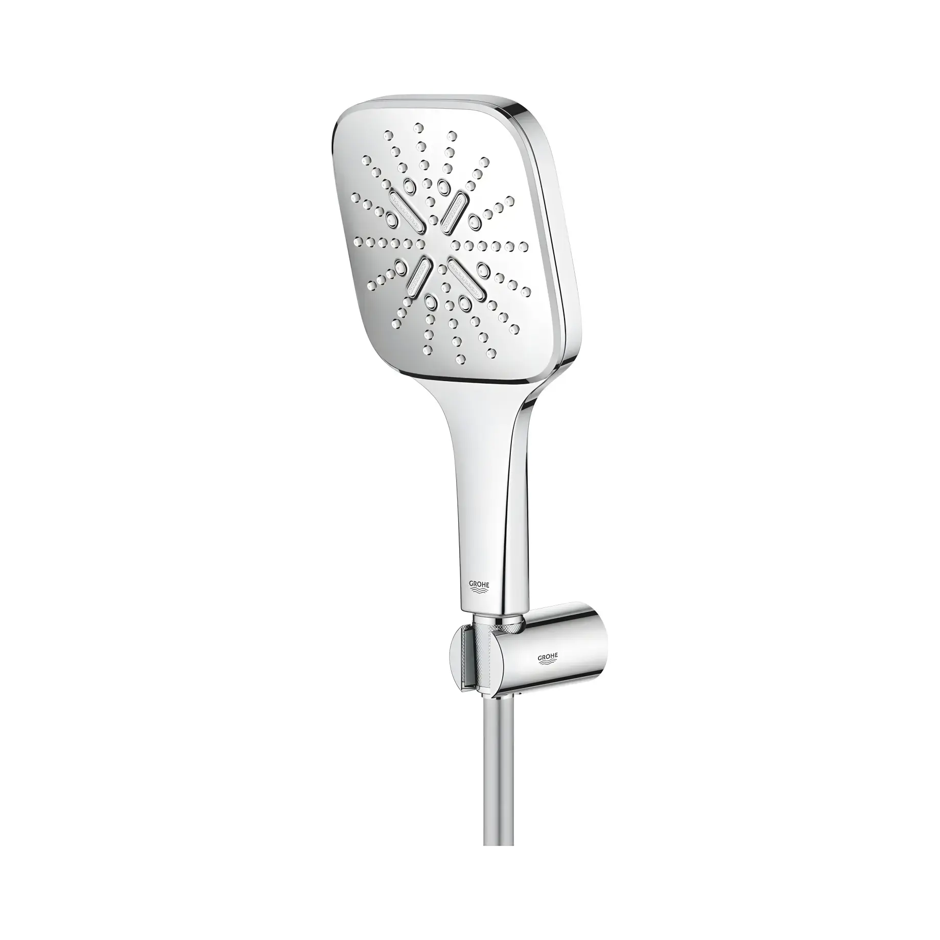 Душовий гарнітур на 3 типи струменю Rainshower SmartActive 130 Cube Grohe 26589000 — бічний ракурс