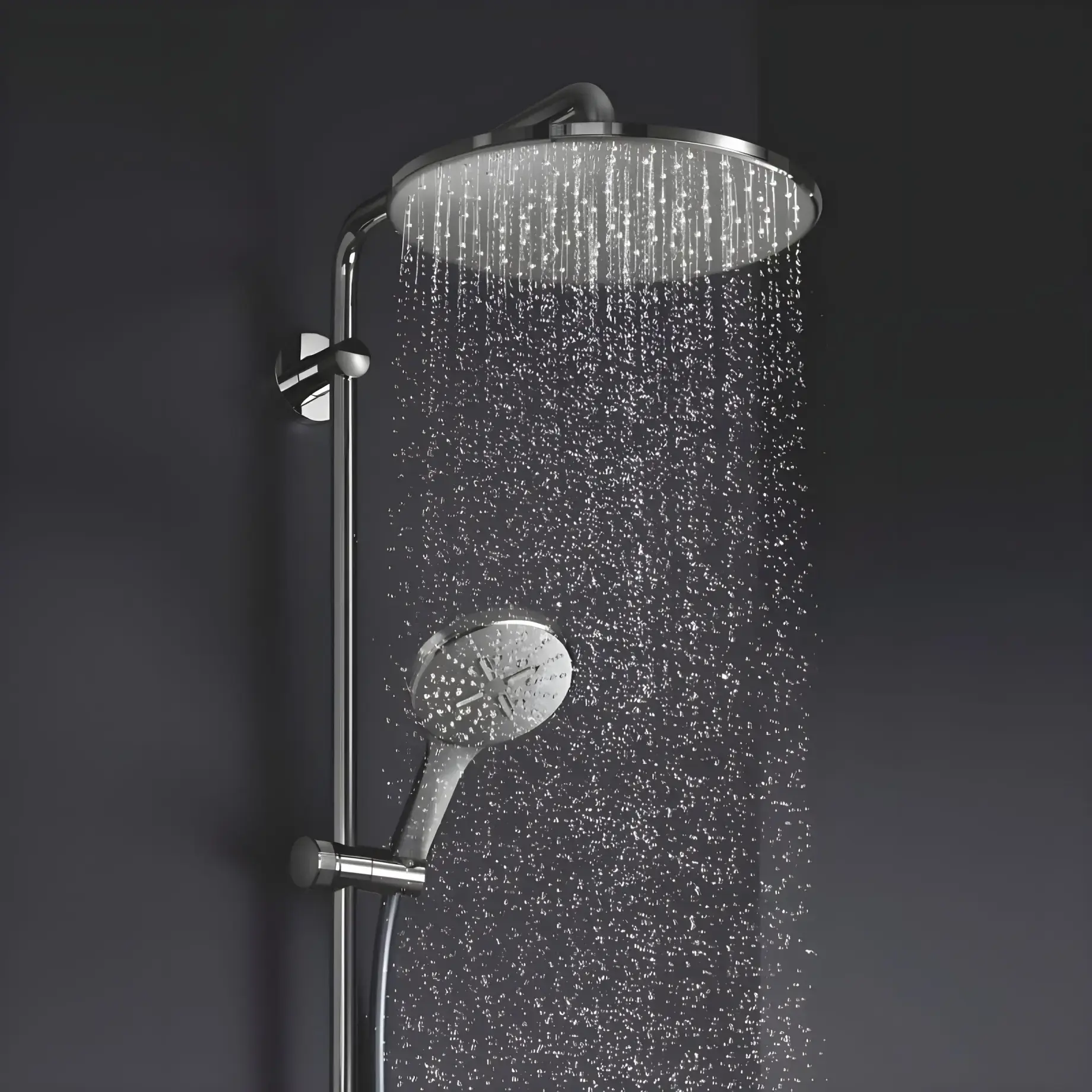 Душевая система с термостатом Rainshower SmartActive 310 Grohe 26647000 — боковой ракурс