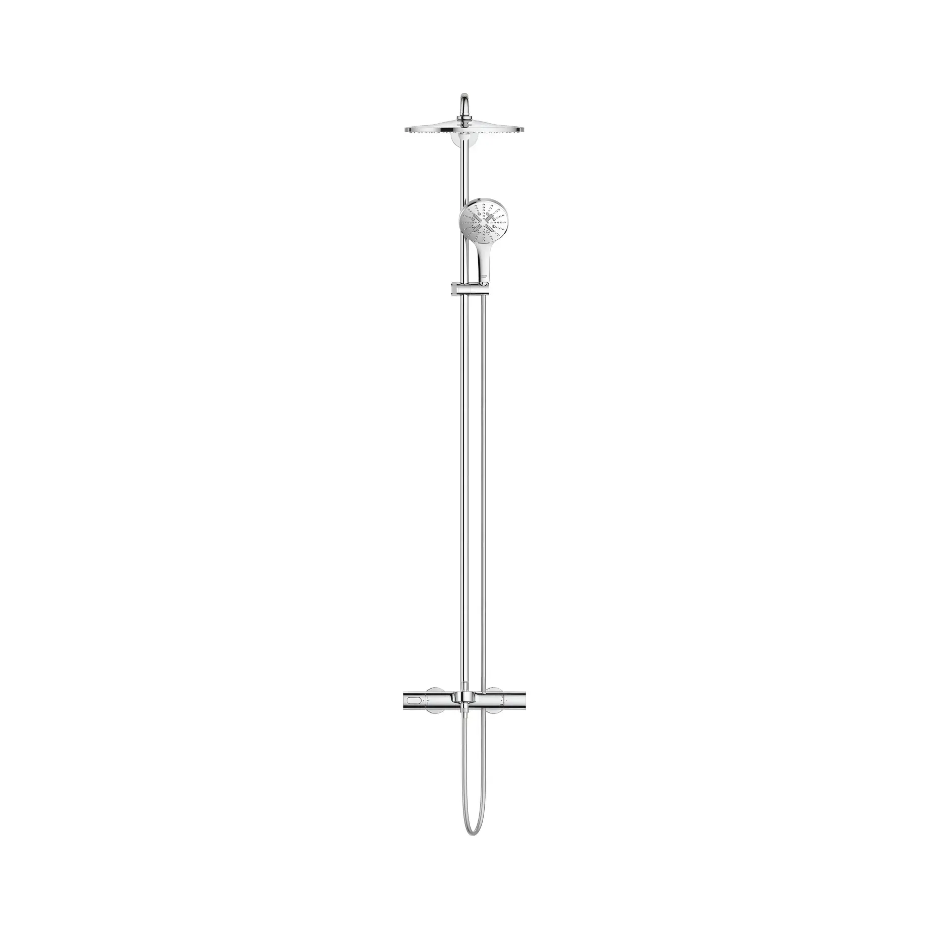 Душевая система с термостатом и изливом для ванны Rainshower SmartActive 310 Grohe 26657000 — деталь крупным планом