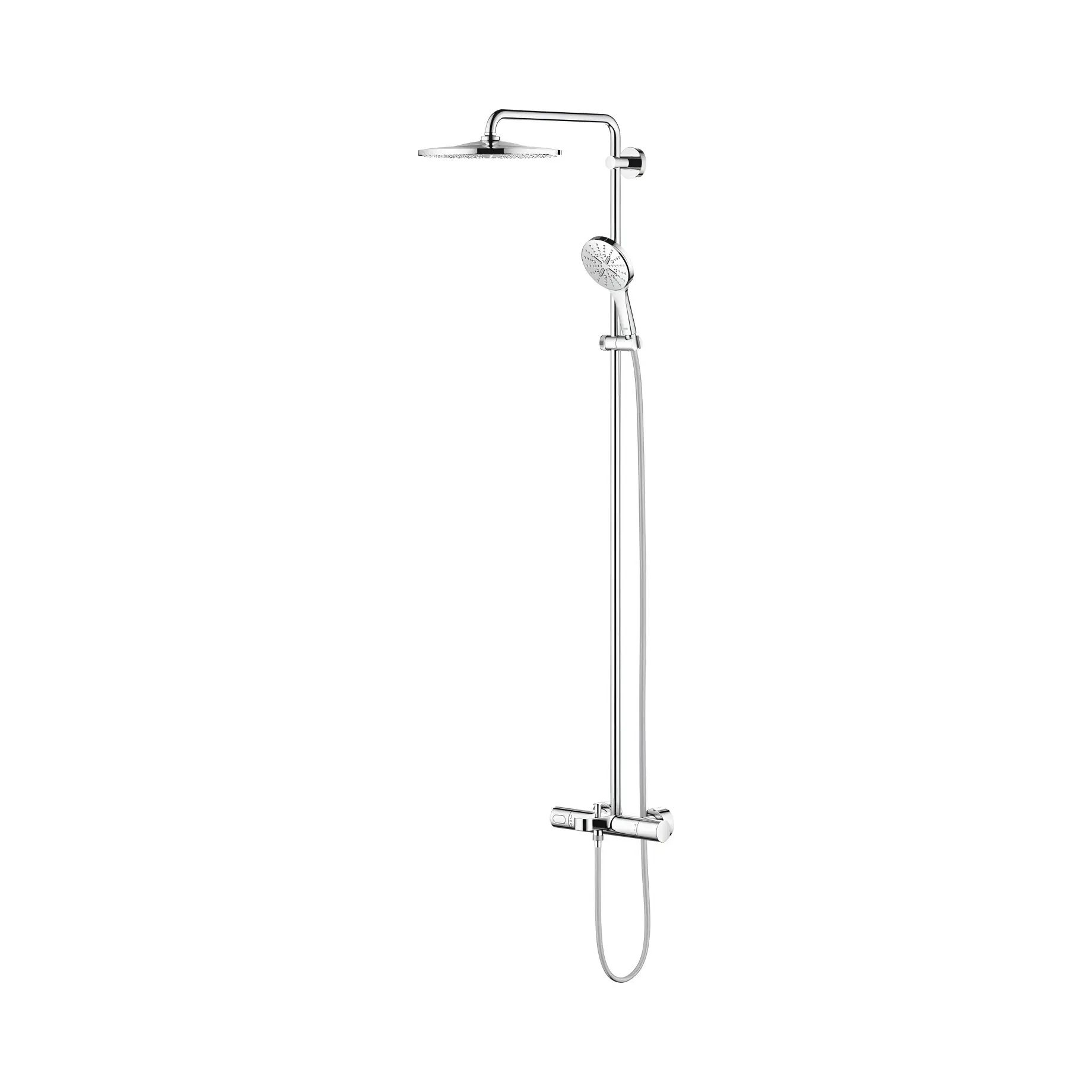 Душевая система с термостатом и изливом для ванны Rainshower SmartActive 310 Grohe 26657000 — в интерьере ванной комнаты