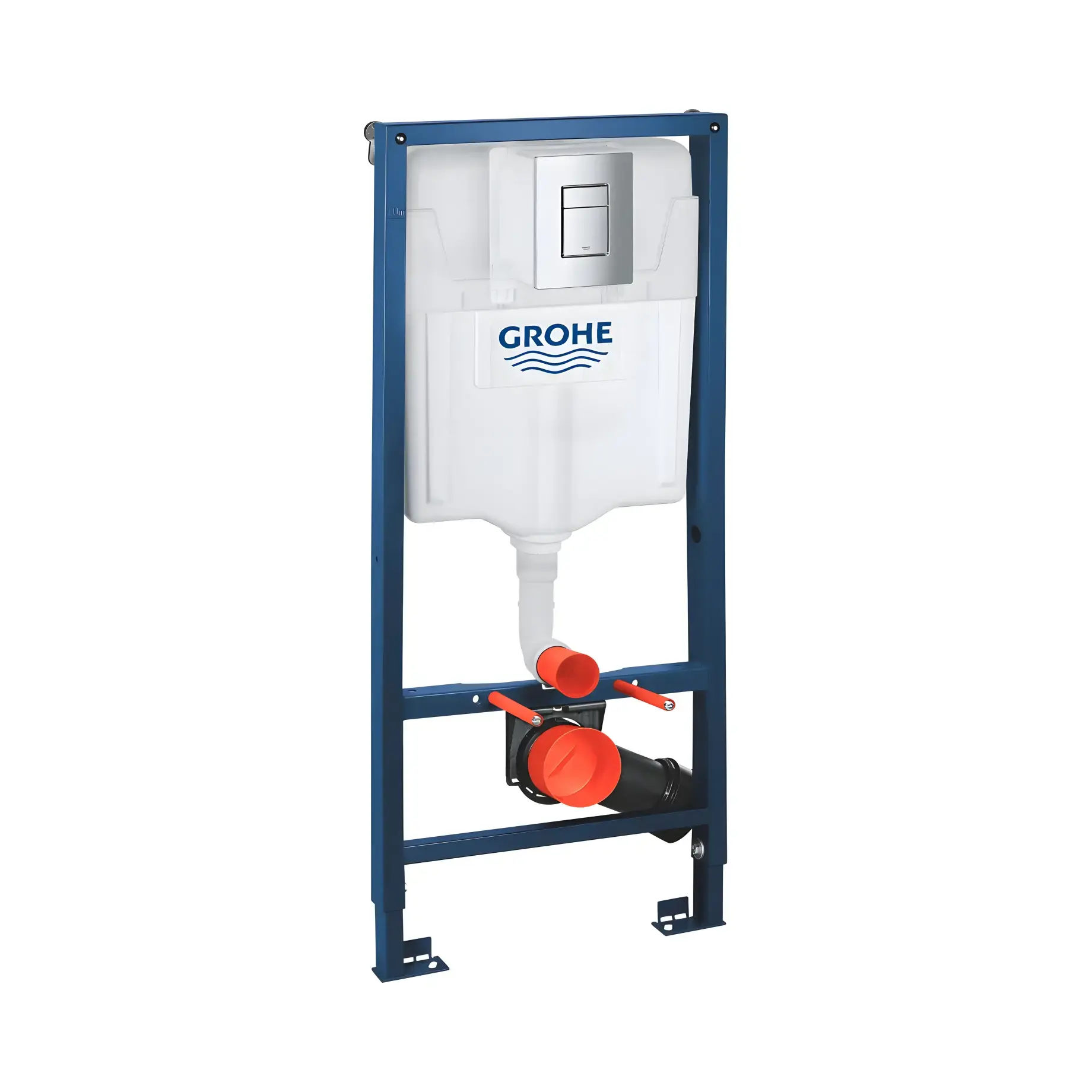Інсталяція для унітазу Rapid SL 3 в 1 Grohe 38772001 Хром 113 х 50 х 13 см — вид на білому тлі