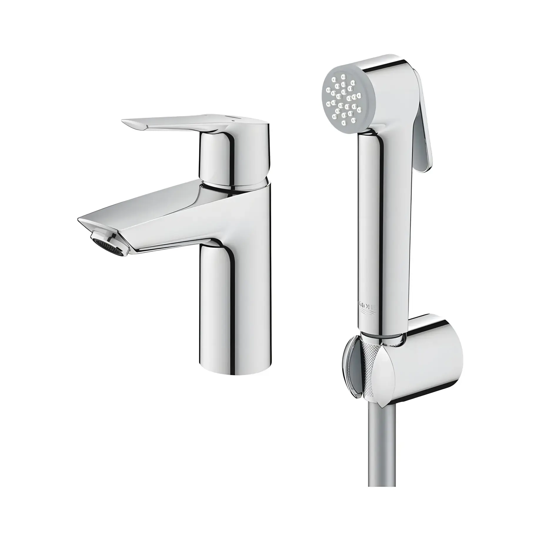 Змішувач для раковини Start з гігієнічним душем, розмір S QuickFix Grohe 23123003 Chrome — бічний ракурс