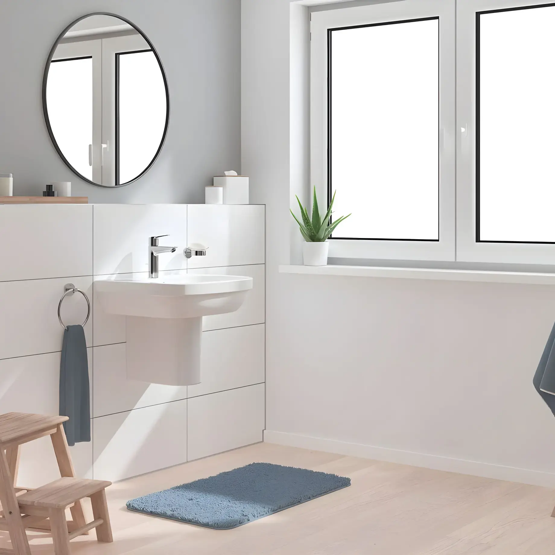Змішувач для раковини Start з донним клапаном, розмір М QuickFix Grohe 23455002 Chrome — вид згори