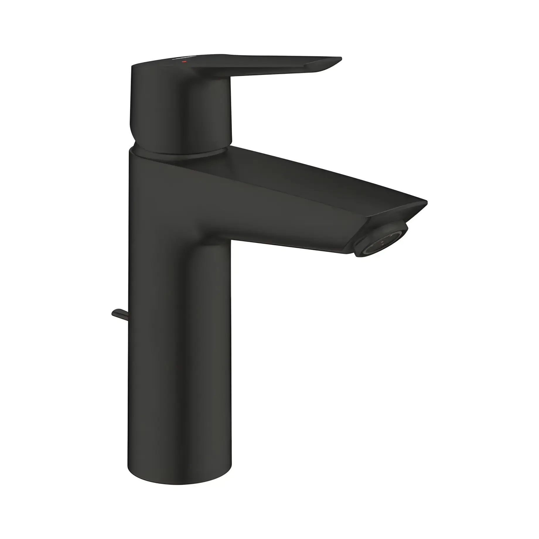Змішувач для раковини Start з донним клапаном, розмір М QuickFix Grohe 234552432 Matt Black — вид на білому тлі