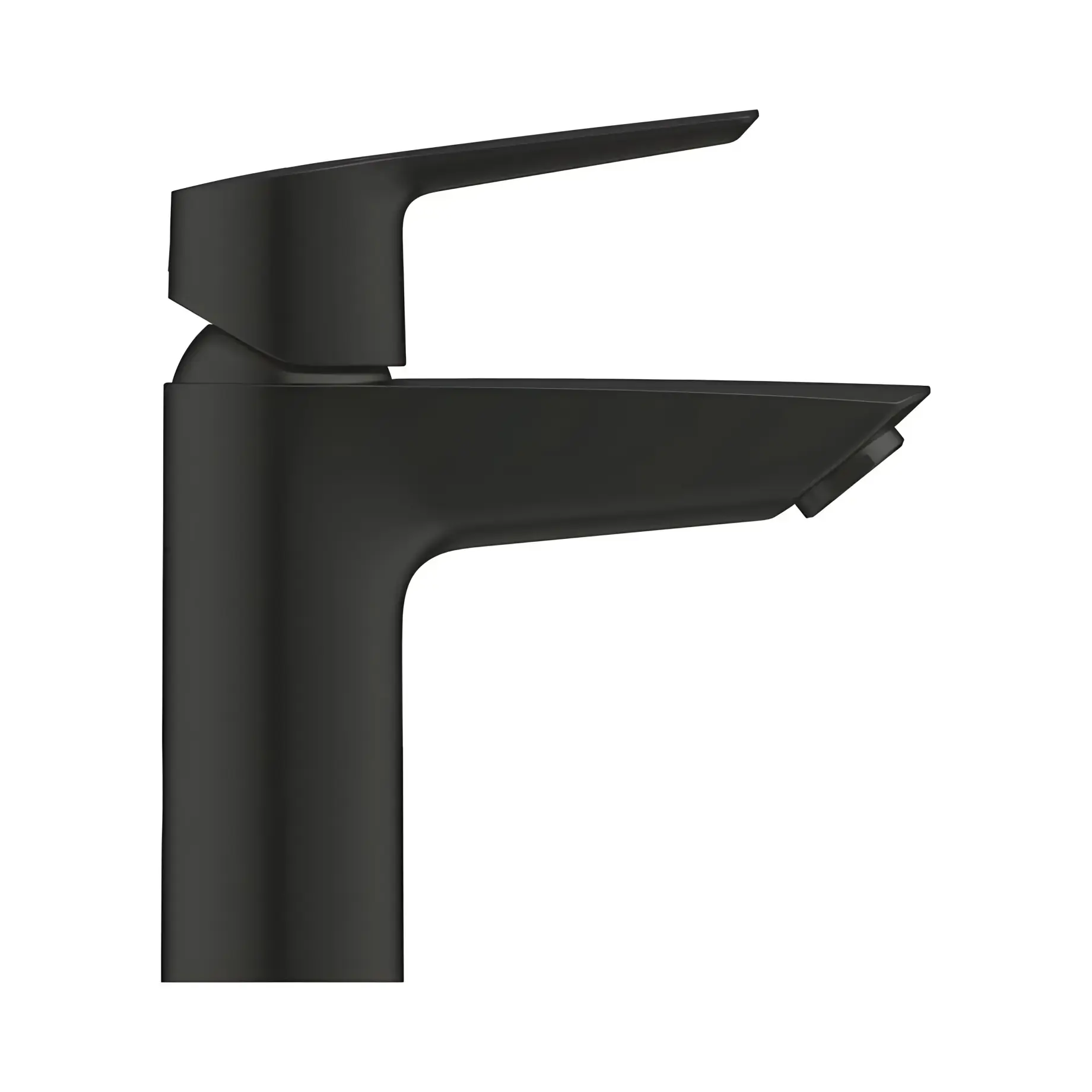 Змішувач для раковини Start з донним клапаном Push-Open, розмір S QuickFix Grohe 235502432 Matt Black — вид ззаду