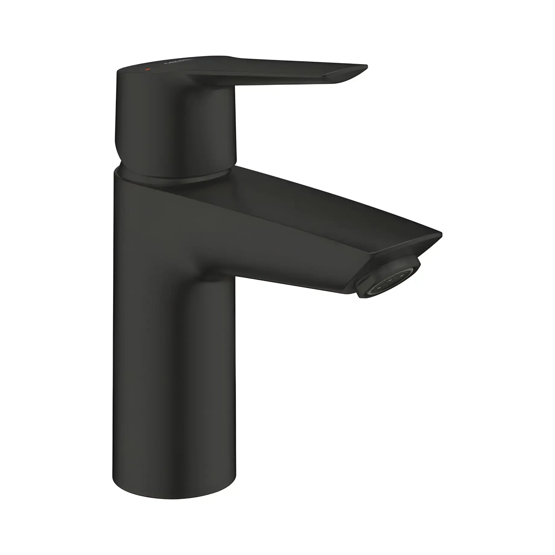 Змішувач для раковини Start з донним клапаном Push-Open, розмір S QuickFix Cold Start Grohe 235512432 Matt Black — вид на білому тлі