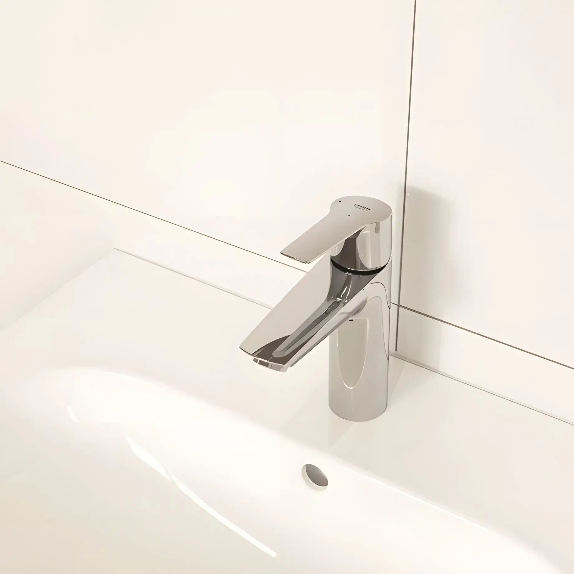 Змішувач для раковини Start з донним клапаном, розмір M, QuickFix ColdStart Grohe 23552002 Chrome — вид спереду