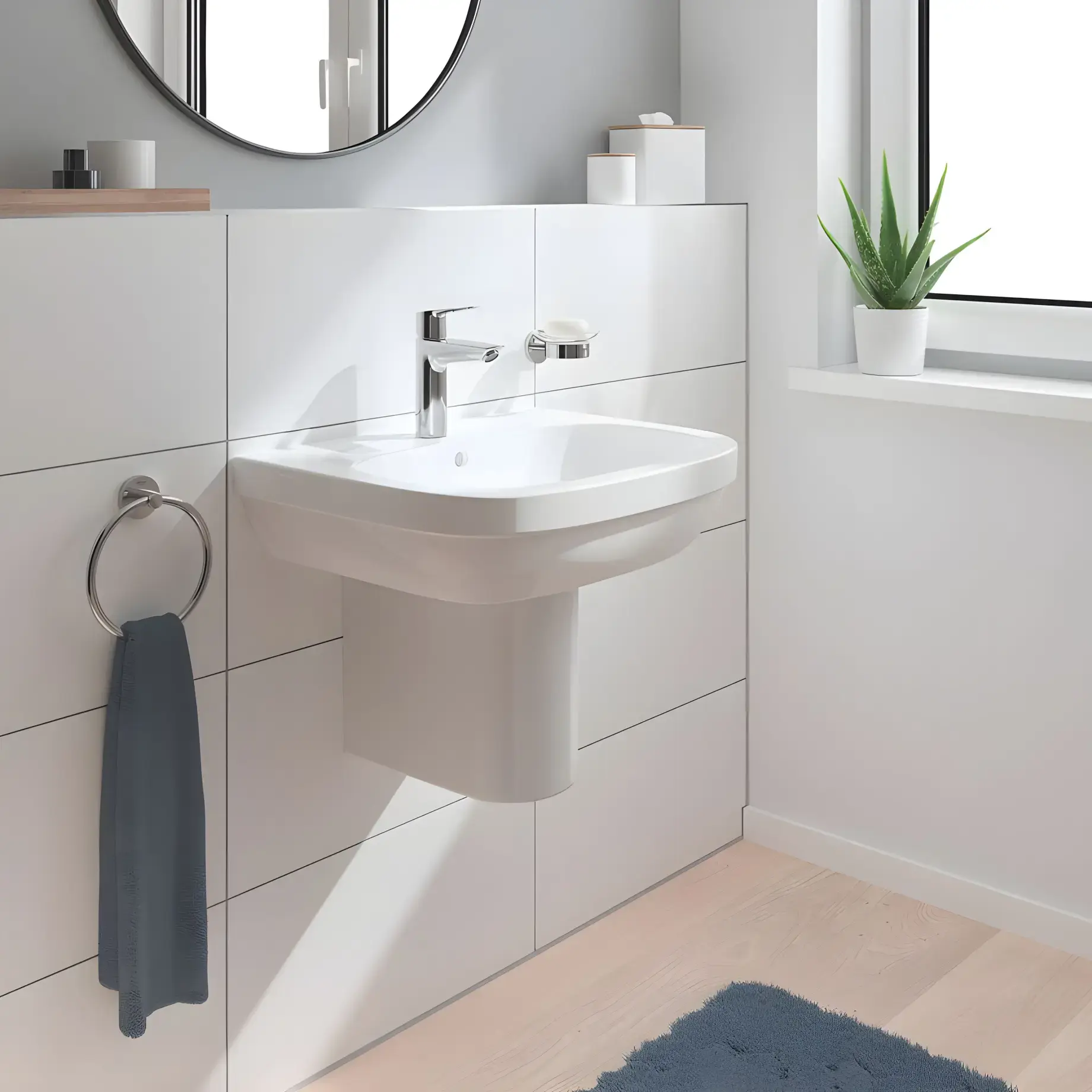 Змішувач для раковини Start з донним клапаном Push-Open, розмір М, Cold Start QuickFix Grohe 23746002 Chrome — вид спереду