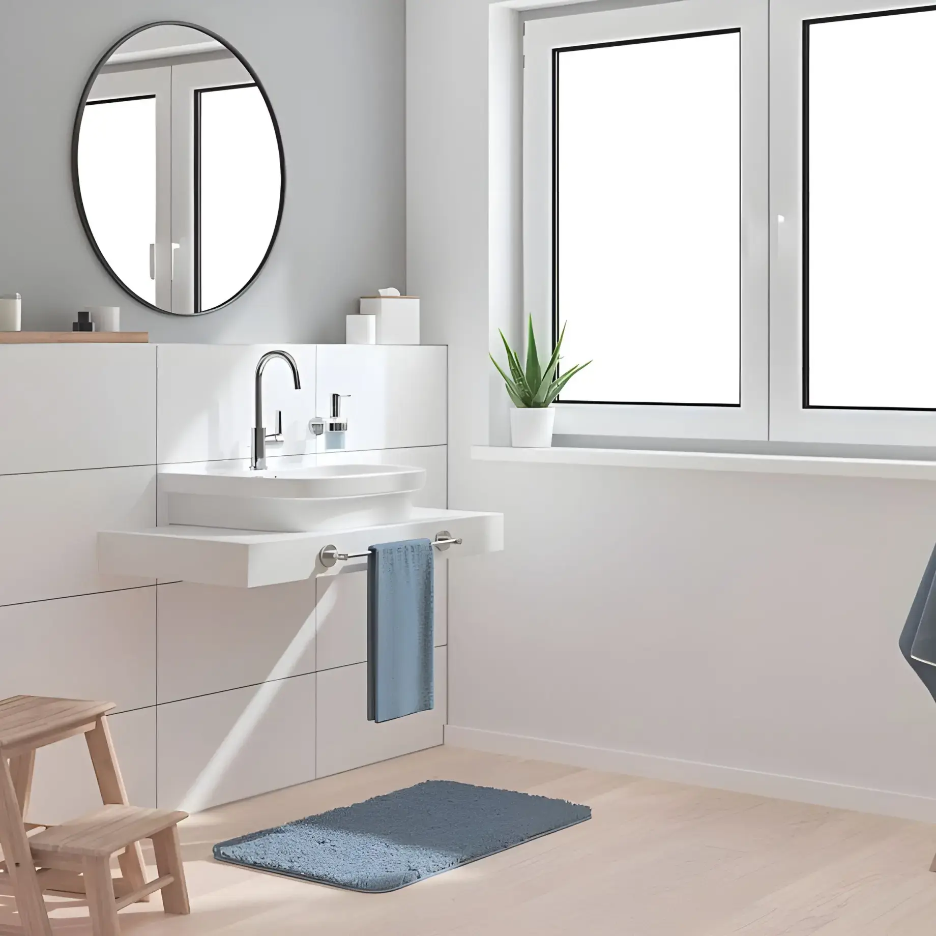 Змішувач для раковини високий Start, з донним клапаном розмір L QuickFix Grohe 24203002 Chrome — вид згори