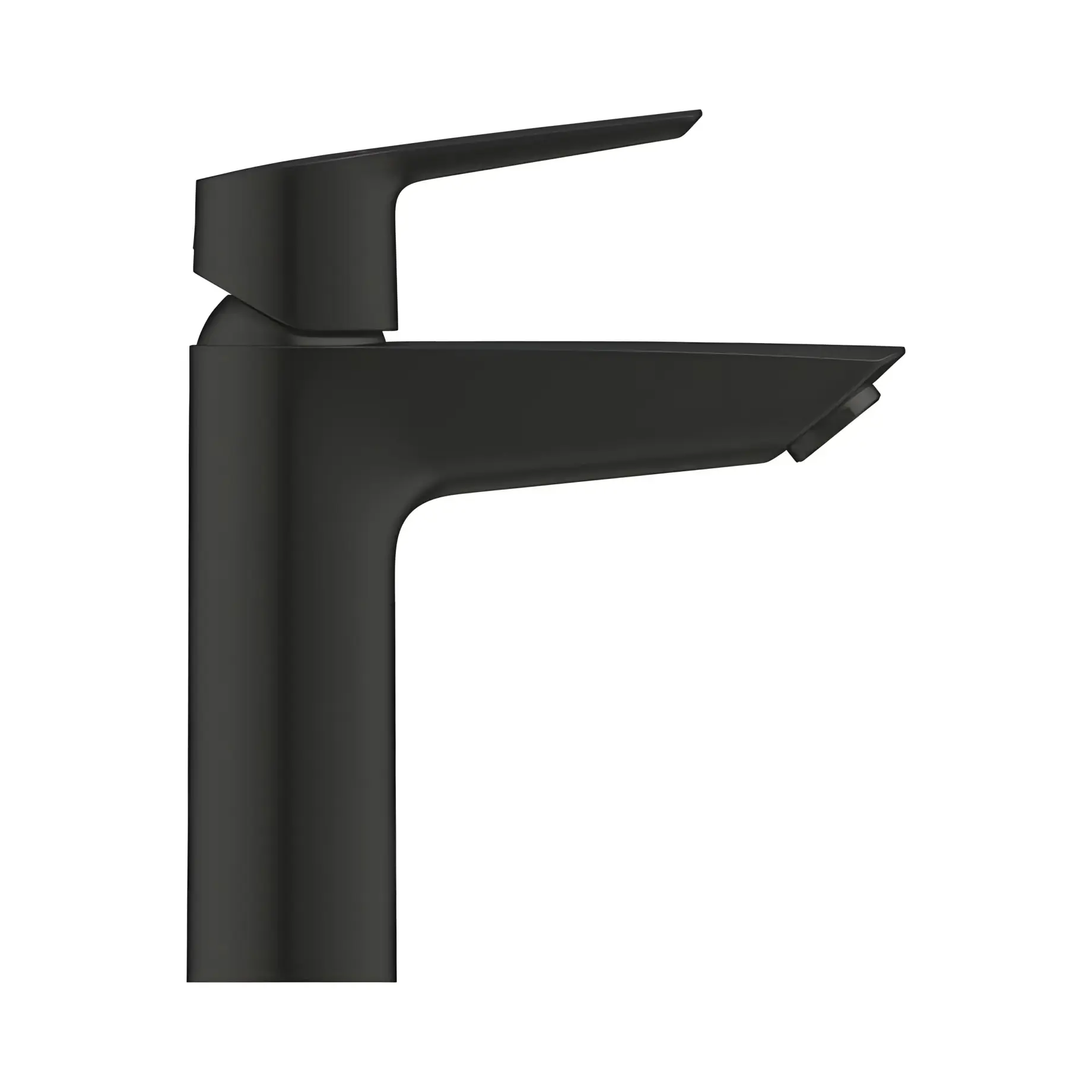 Змішувач для раковини Start з донним клапаном Push-Open, розмір М QuickFix Grohe 242042432 Matt Black — вид спереду