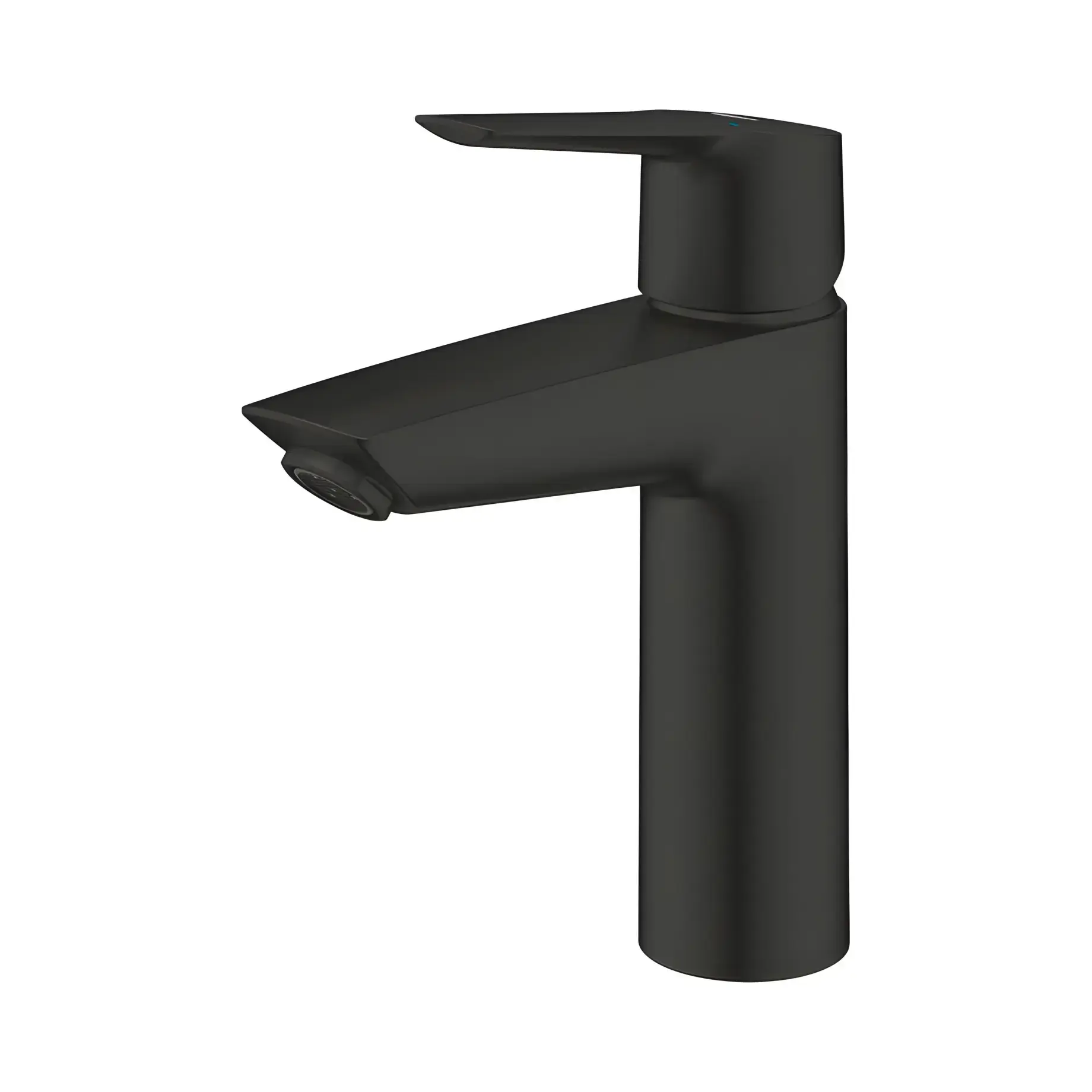 Змішувач для раковини Start з донним клапаном Push-Open, розмір М QuickFix Grohe 242042432 Matt Black — бічний ракурс