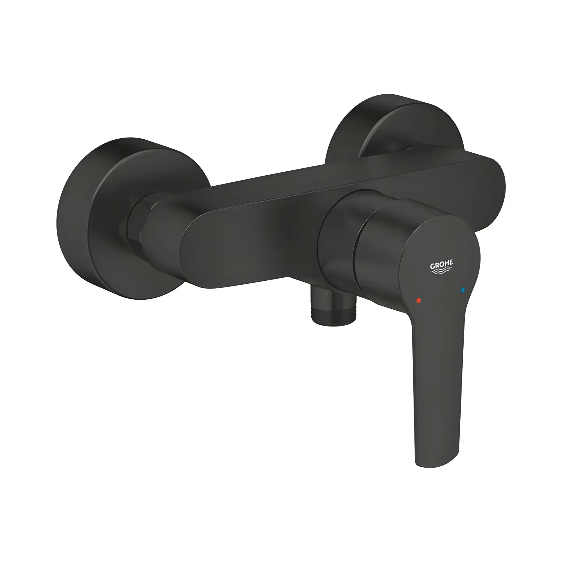 Змішувач для душу Start QuickFix Grohe 242082432 Matt Black — вид на білому тлі