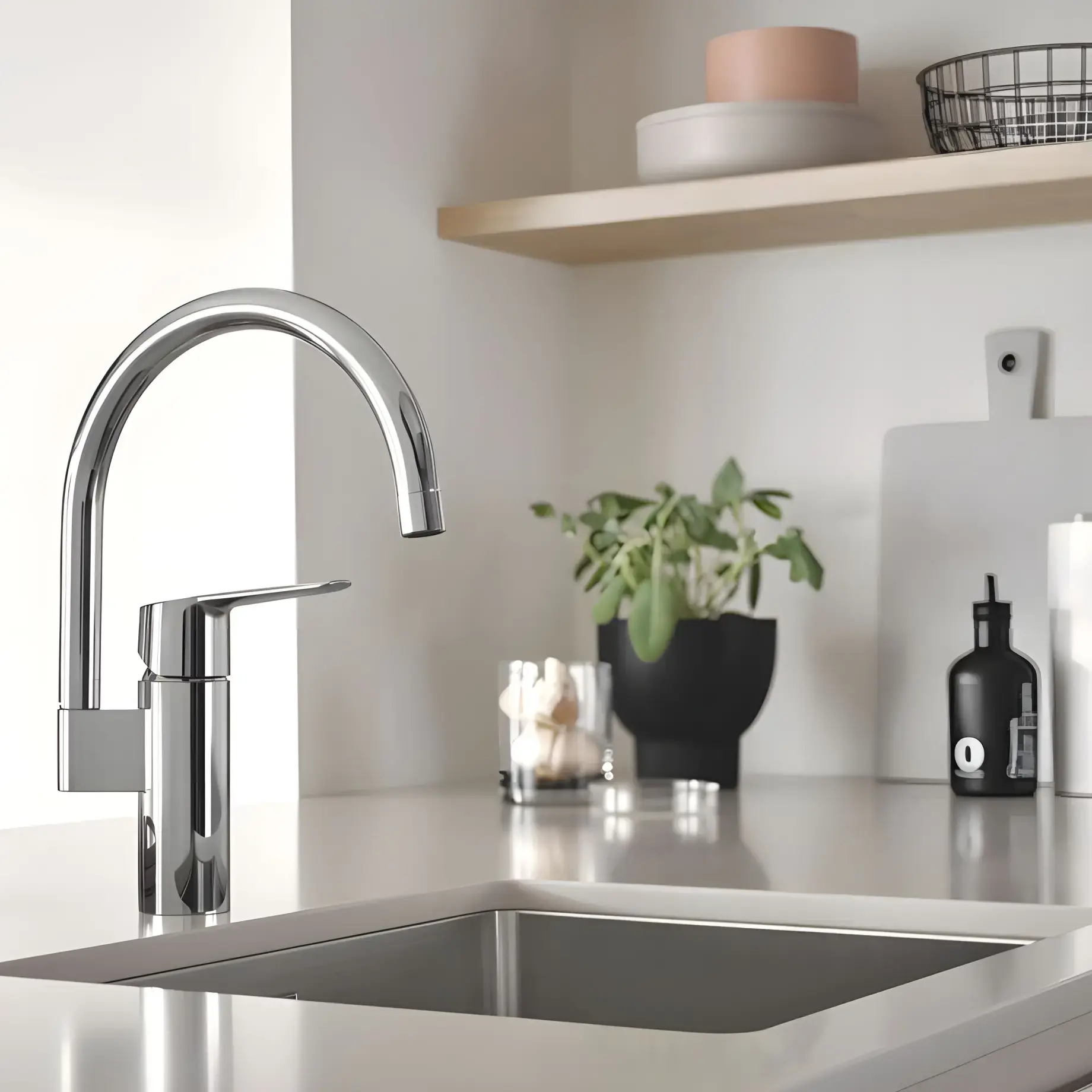 Змішувач для кухні Start QuickFix Grohe 30469000 Chrome — вид спереду