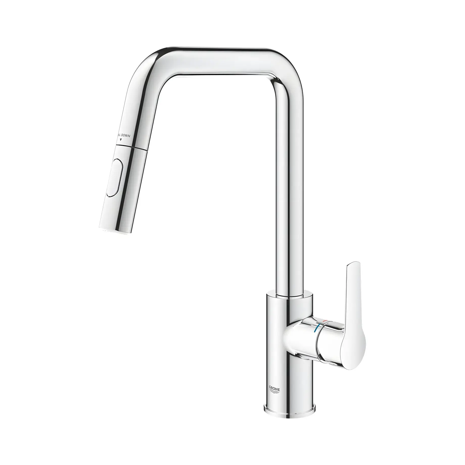 Змішувач для кухні з витяжним виливом Start Grohe 30631000 Chrome — ракурс 3/4