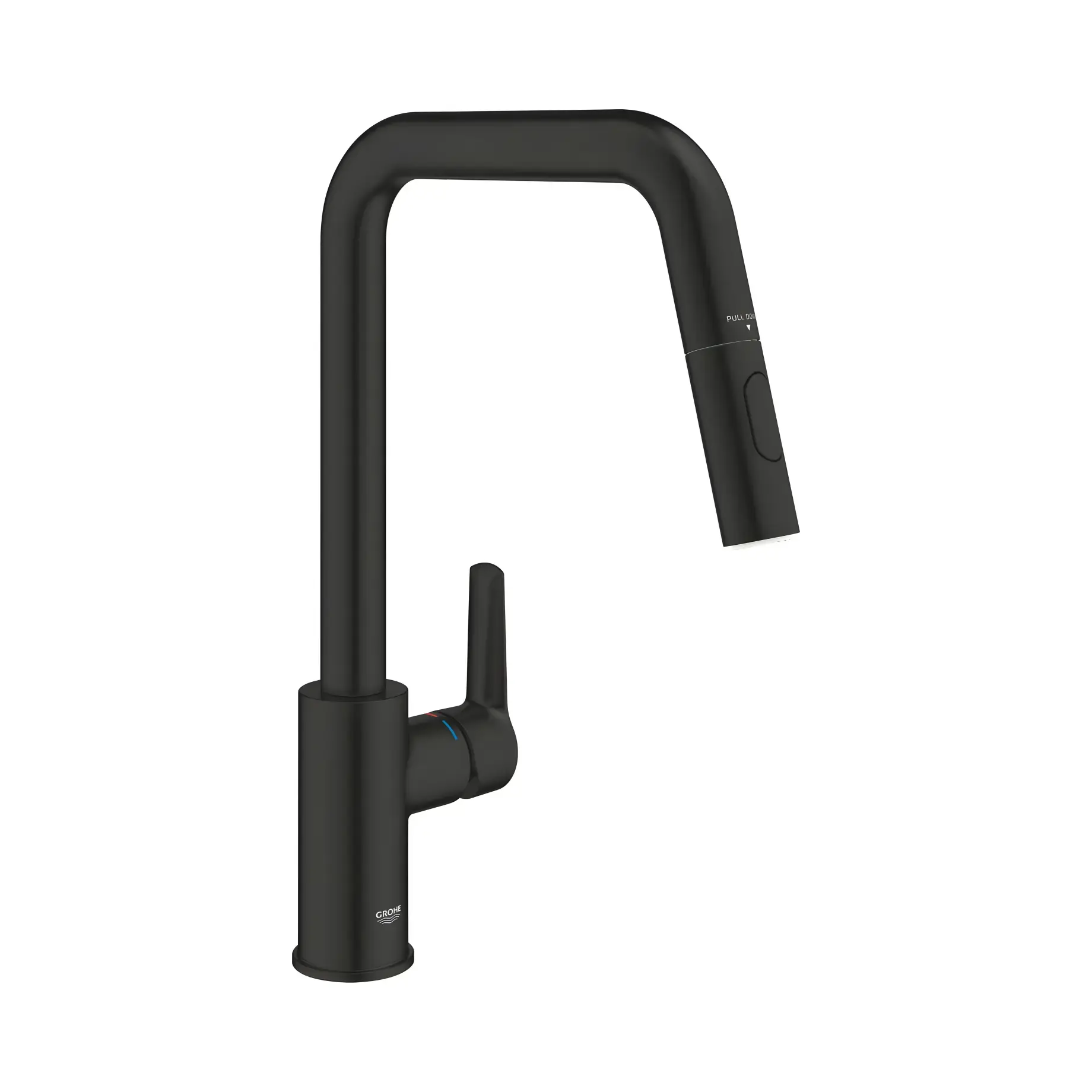 Смеситель для кухни с вытяжным изливом Start QuickFix Grohe 306312430 — вид на белом фоне