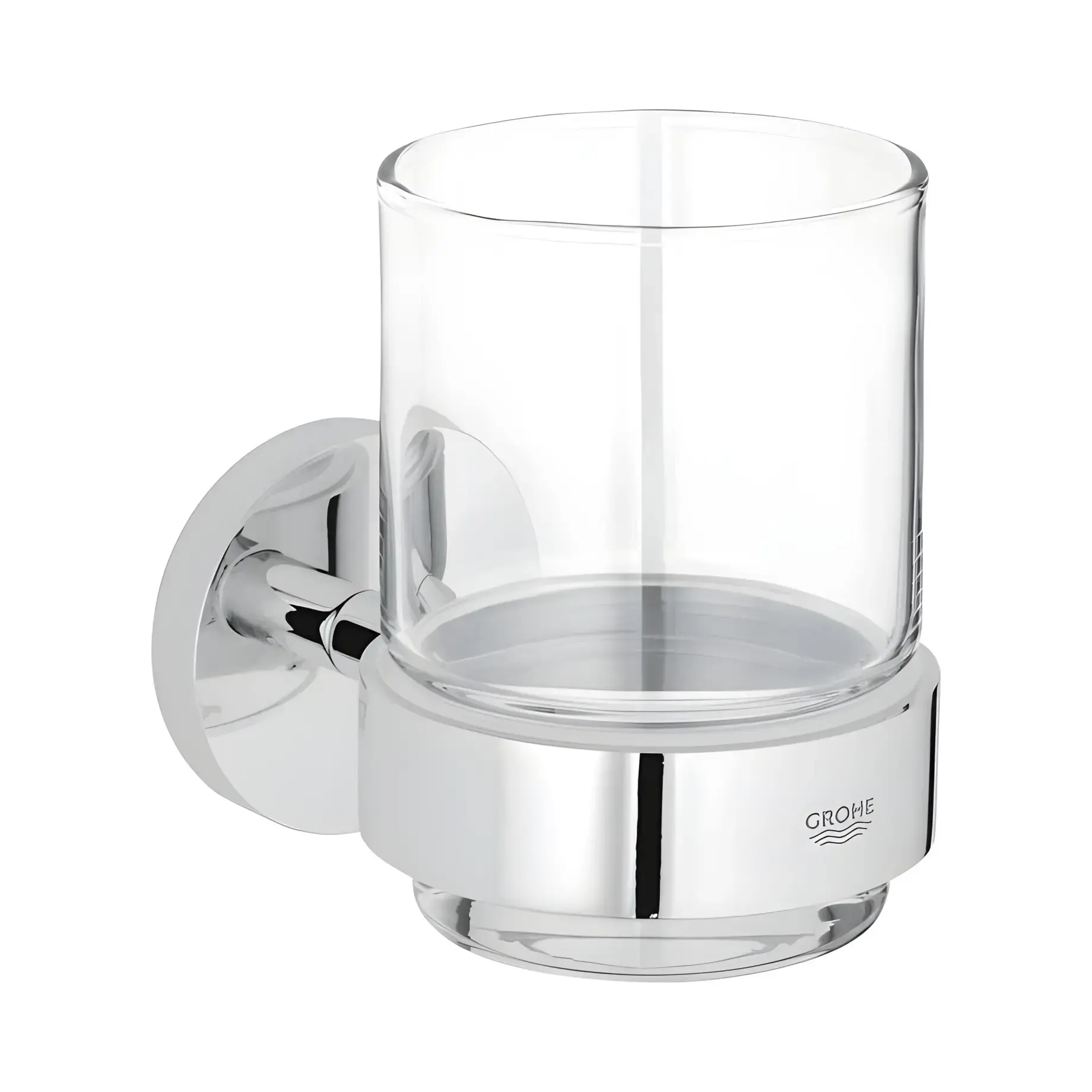 Склянка для зубних щіток Start QuickFix Grohe 41194000 Chrome — вид на білому тлі