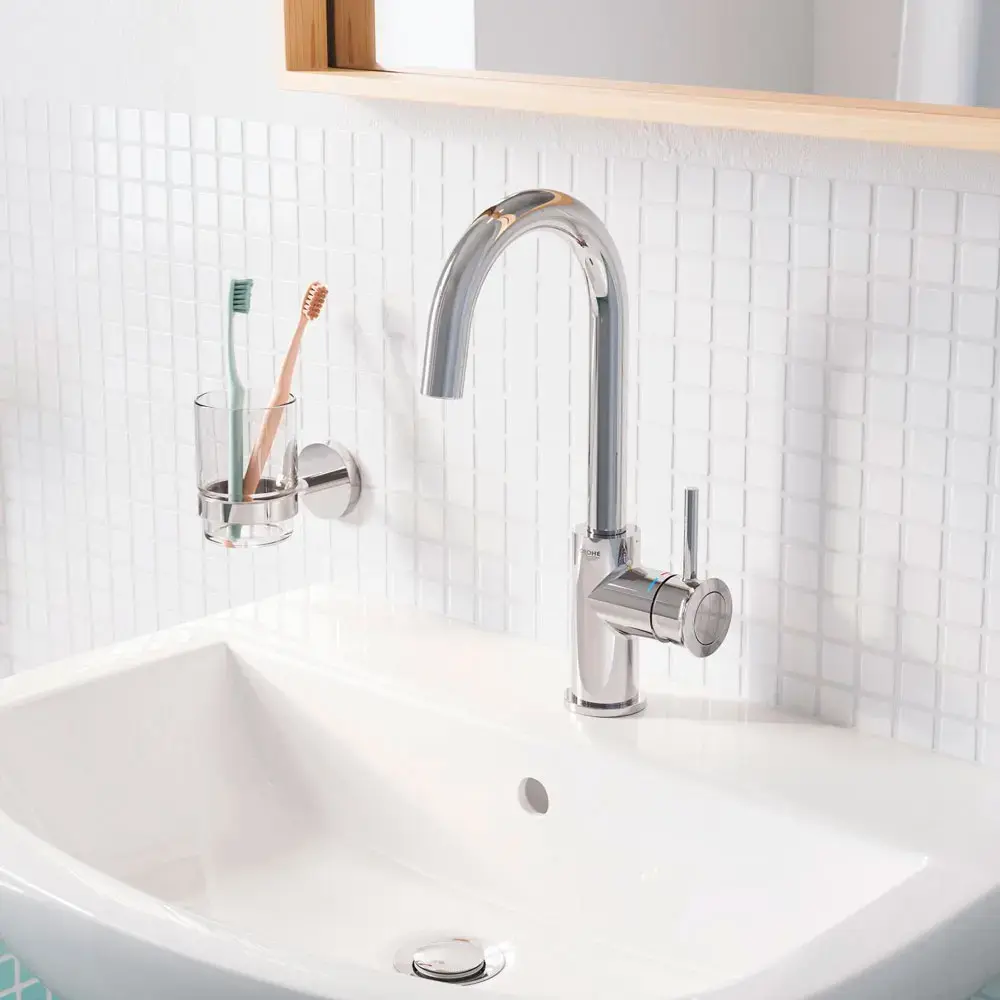 Склянка для зубних щіток Start QuickFix Grohe 41194000 Chrome — вид спереду