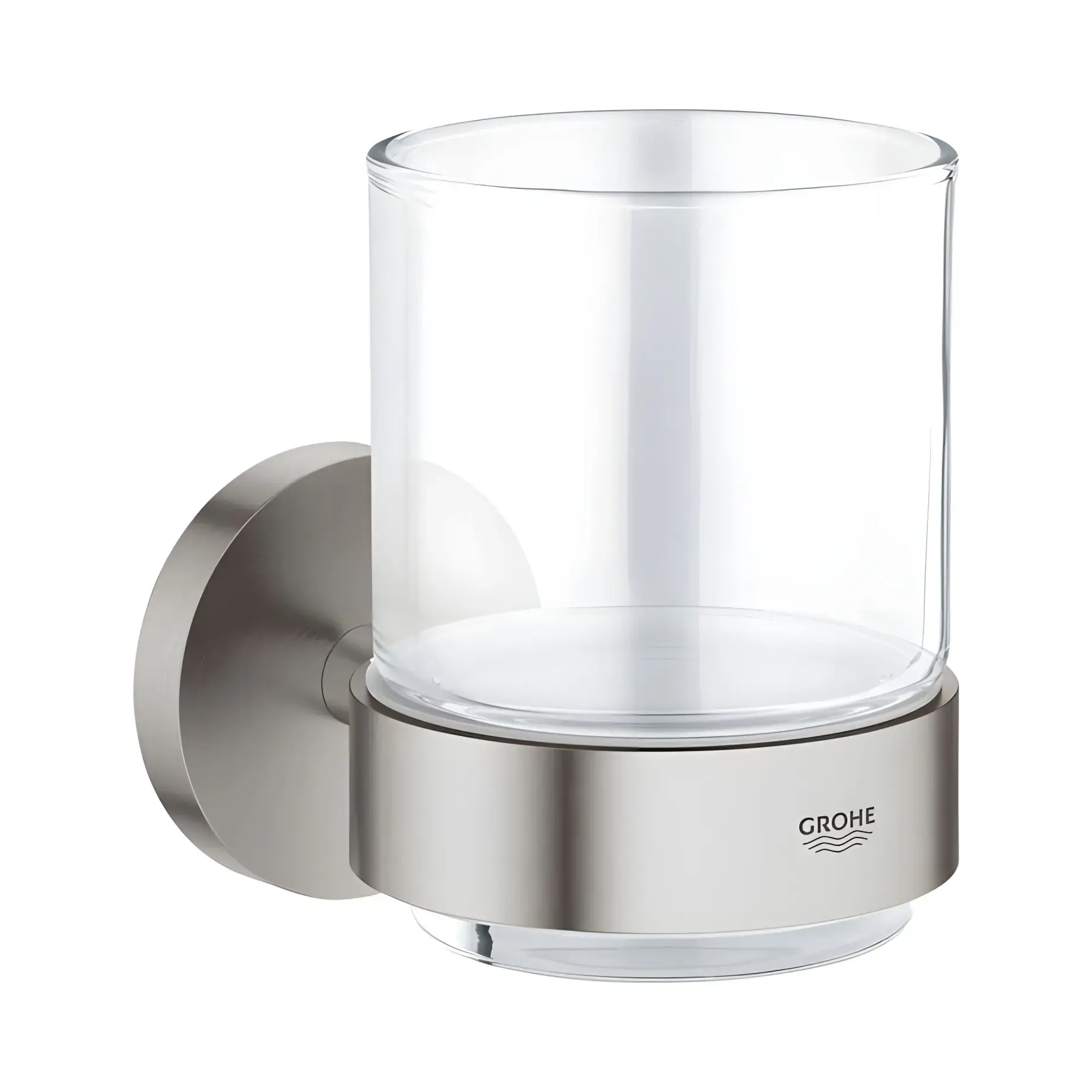 Склянка для зубних щіток Start QuickFix Grohe 41194DC0 Super Steel — вид на білому тлі