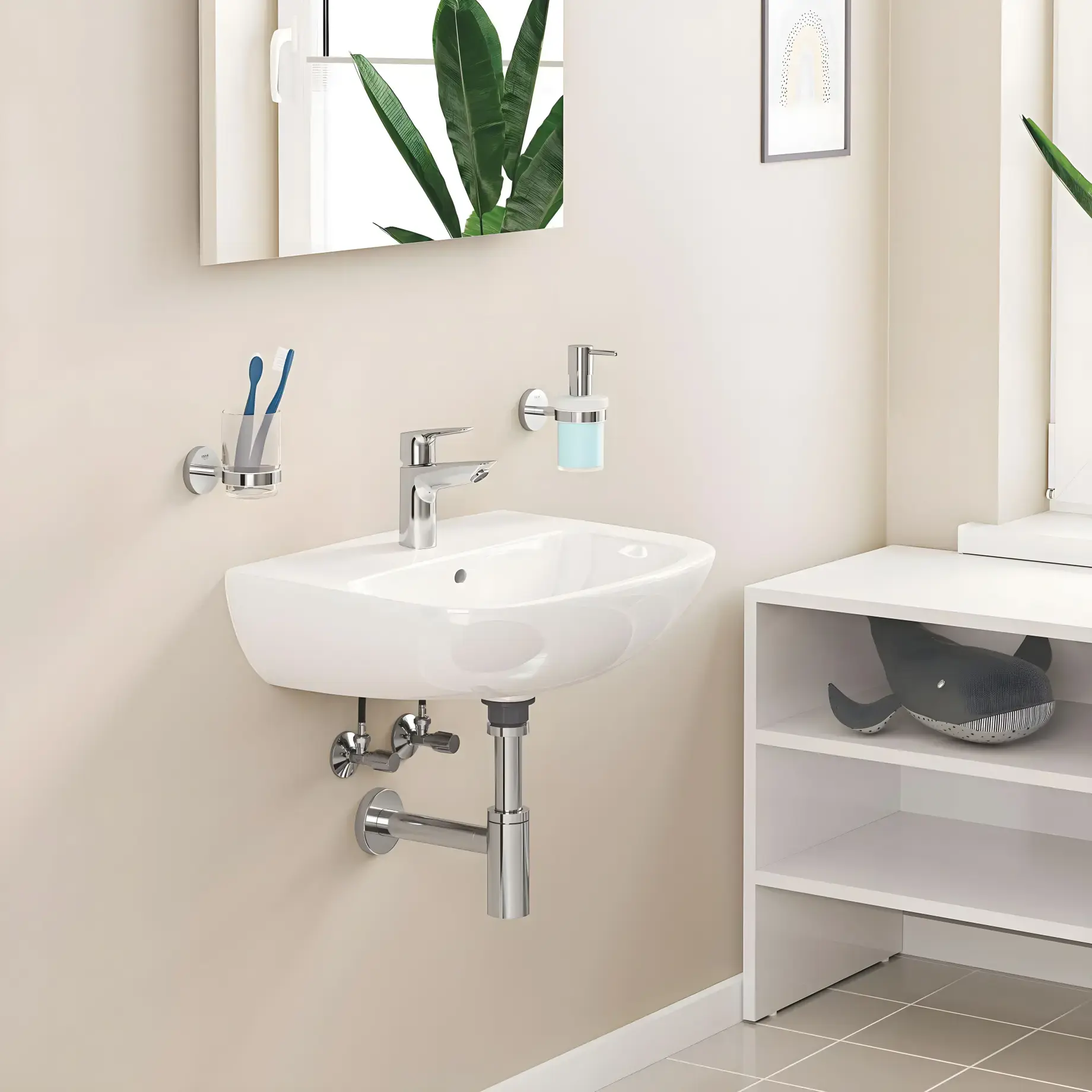 Дозатор для рідкого мила Start QuickFix Grohe 41195000 Chrome — бічний ракурс