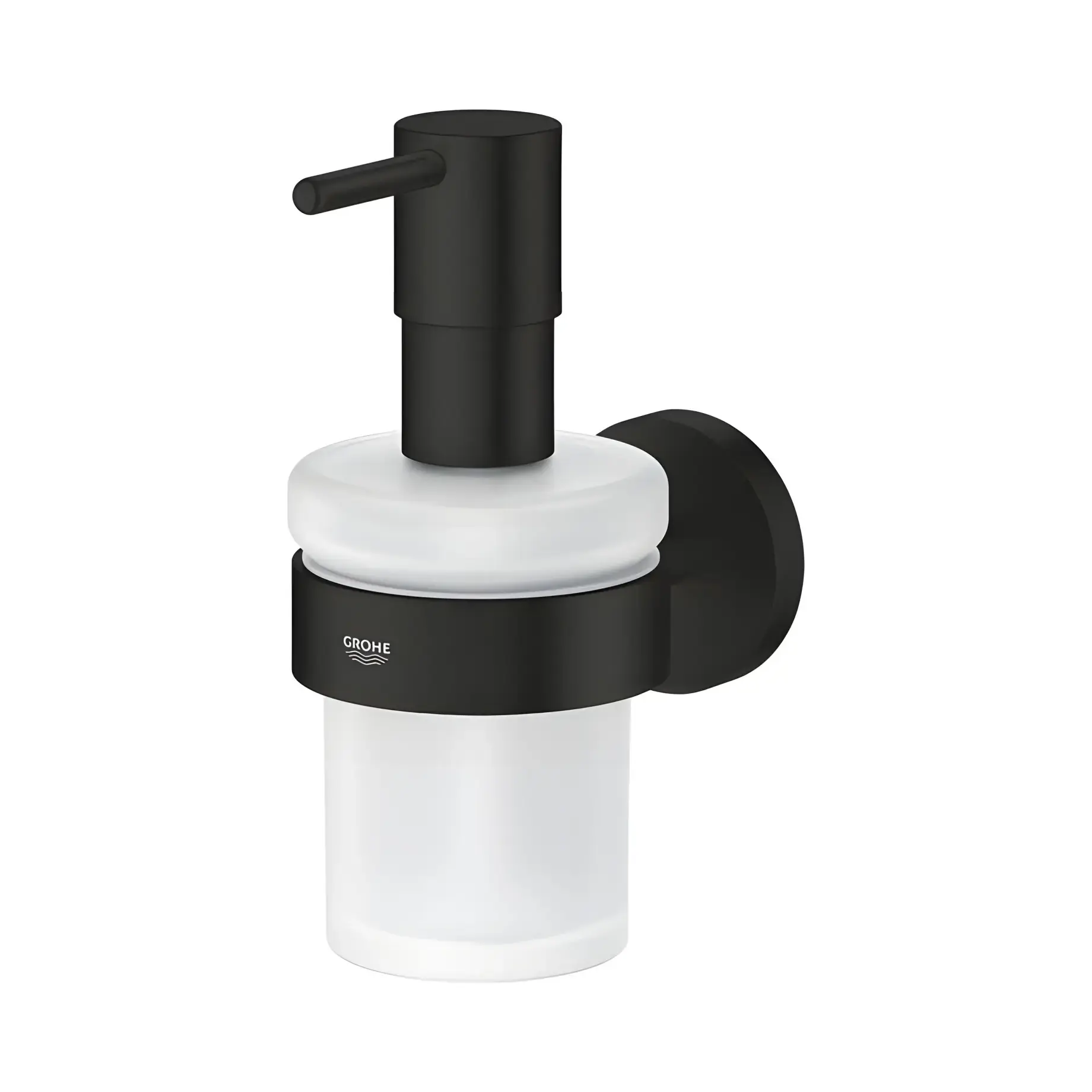 Дозатор для рідкого мила Start QuickFix Grohe 411952430 Matt Black — вид спереду