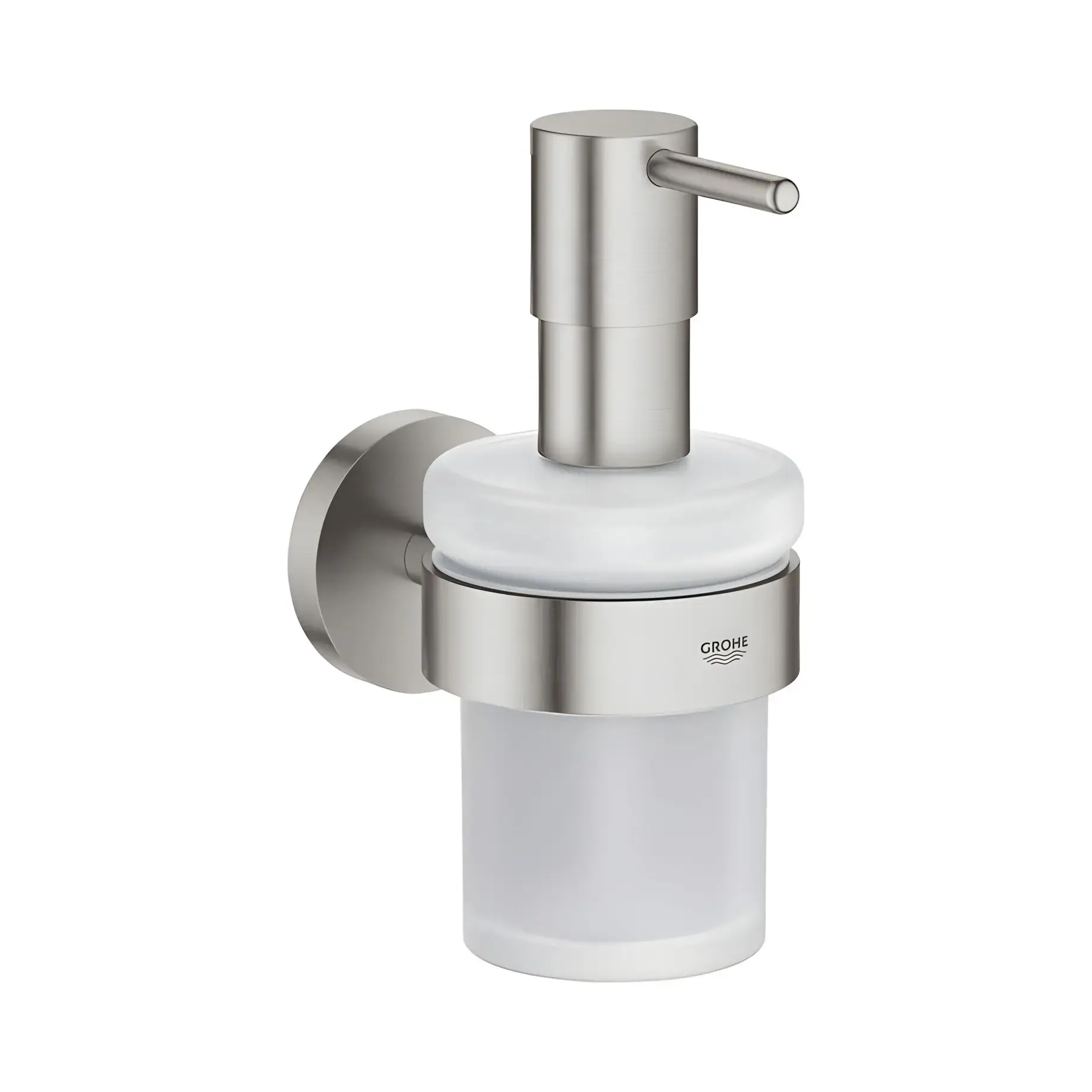 Дозатор для рідкого мила Start QuickFix Grohe 41195DC0 Super Steel — вид на білому тлі