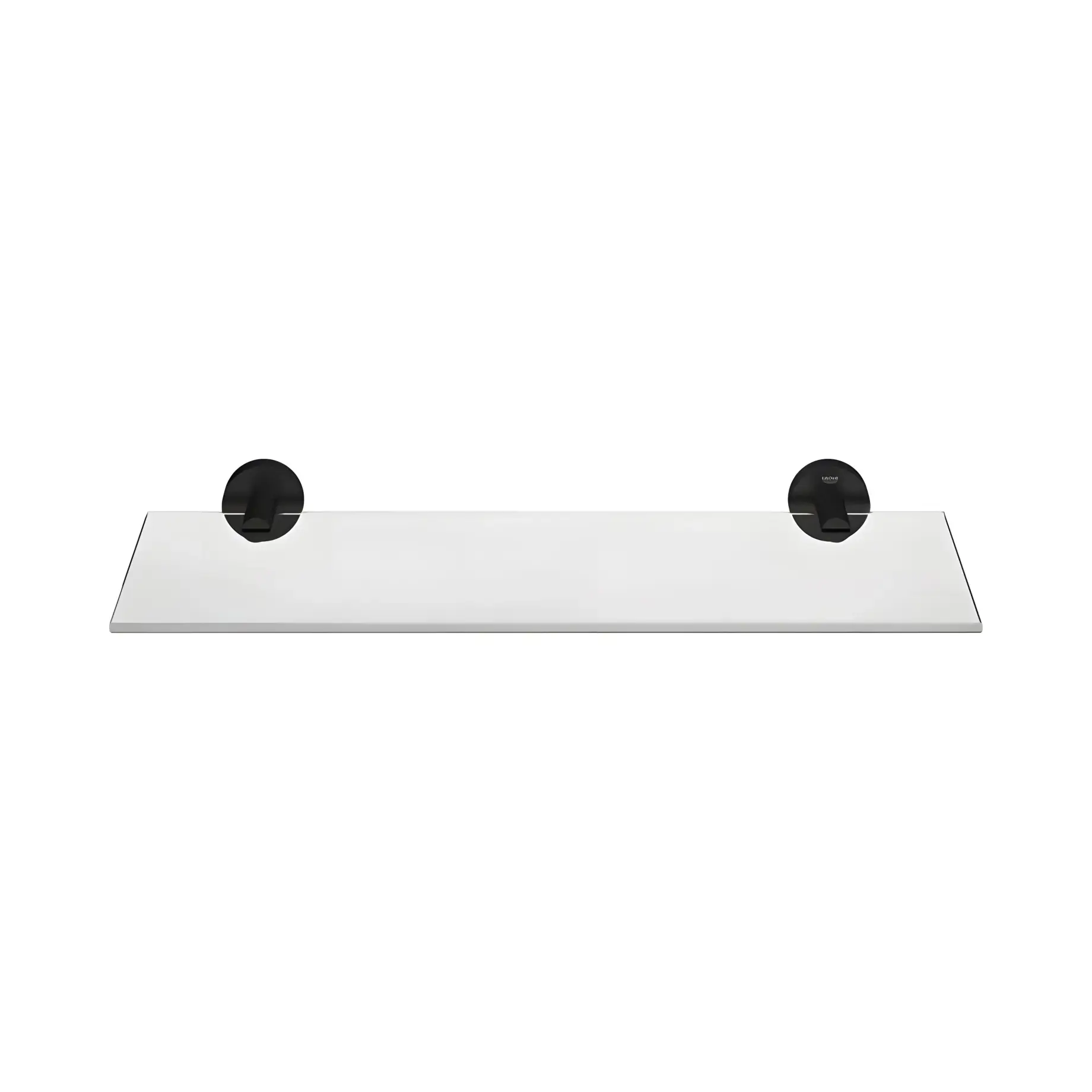 Поличка скляна 530 мм Start QuickFix Grohe 412022430 Matt Black — вид спереду