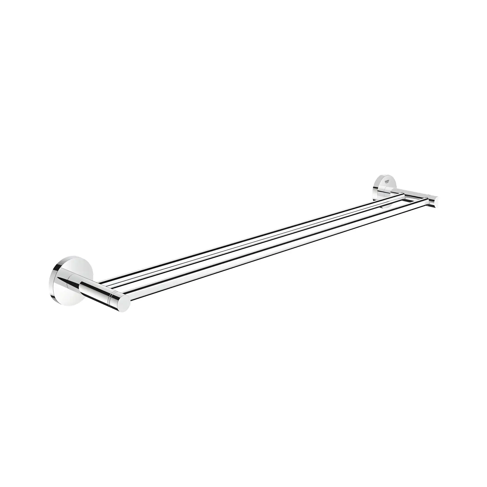 Тримач для рушників подвійний 600 мм Start QuickFix Grohe 41203000 Chrome — вид на білому тлі