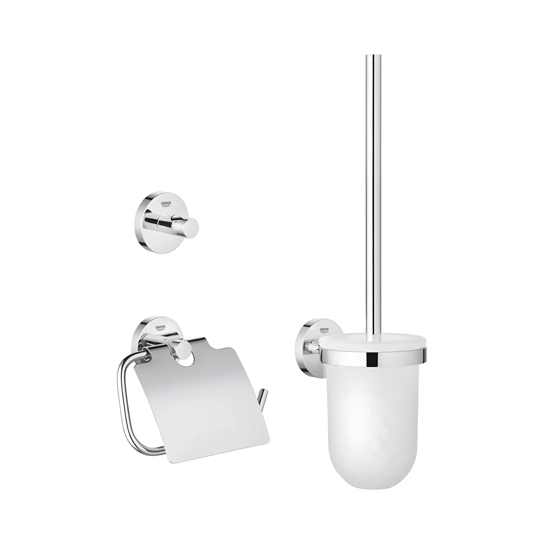 Набір аксесуарів 3 в 1 Start QuickFix Grohe 41204000 Chrome — вид на білому тлі