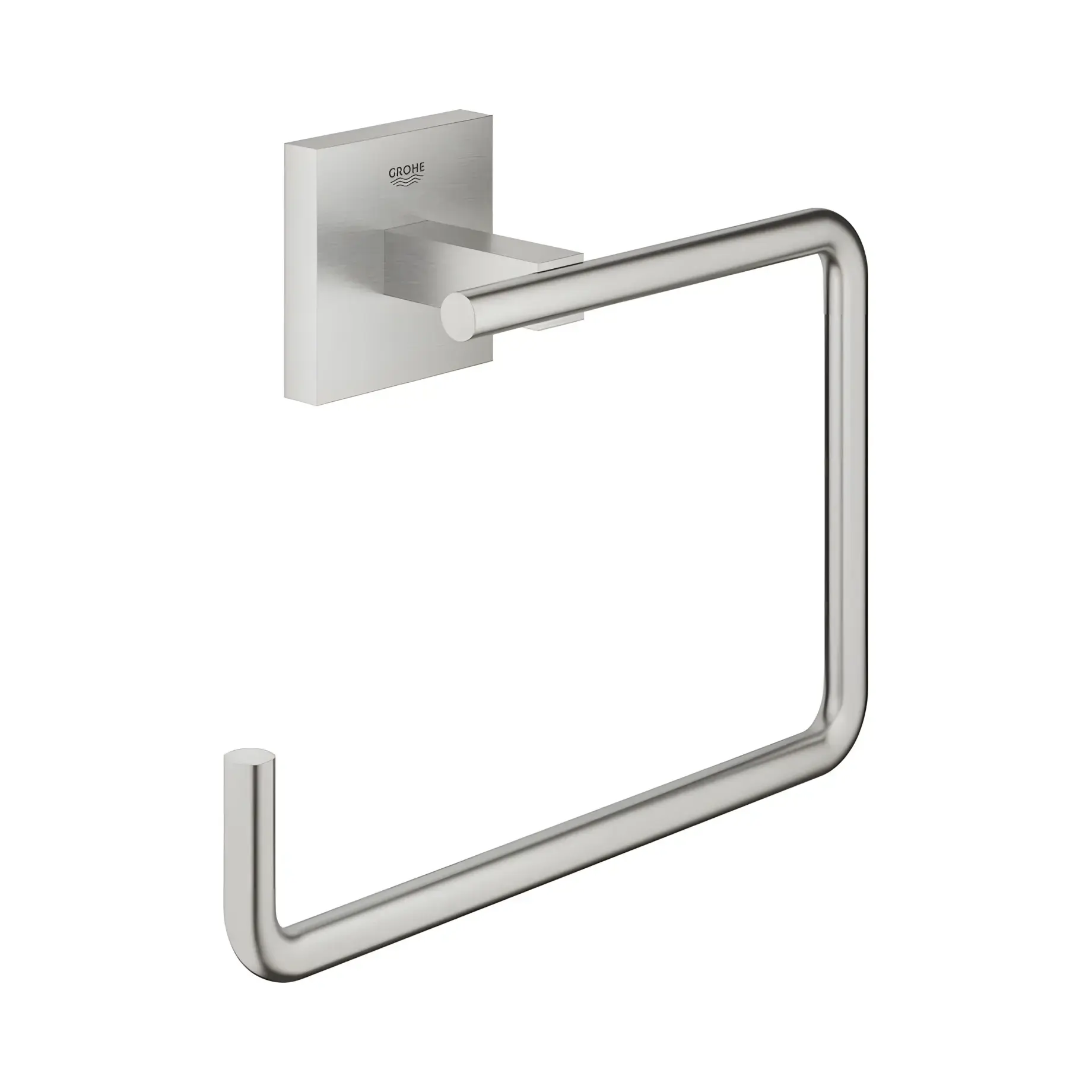 Тримач для рушників Start Cube QuickFix Grohe 40975DC0 Super Steel — вид на білому тлі