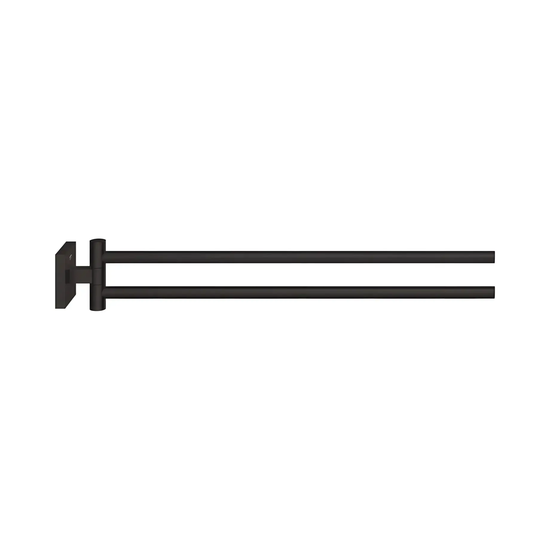 Тримач для рушників подвійний Start Cube QuickFix Grohe 409762430 Matt Black — вид спереду