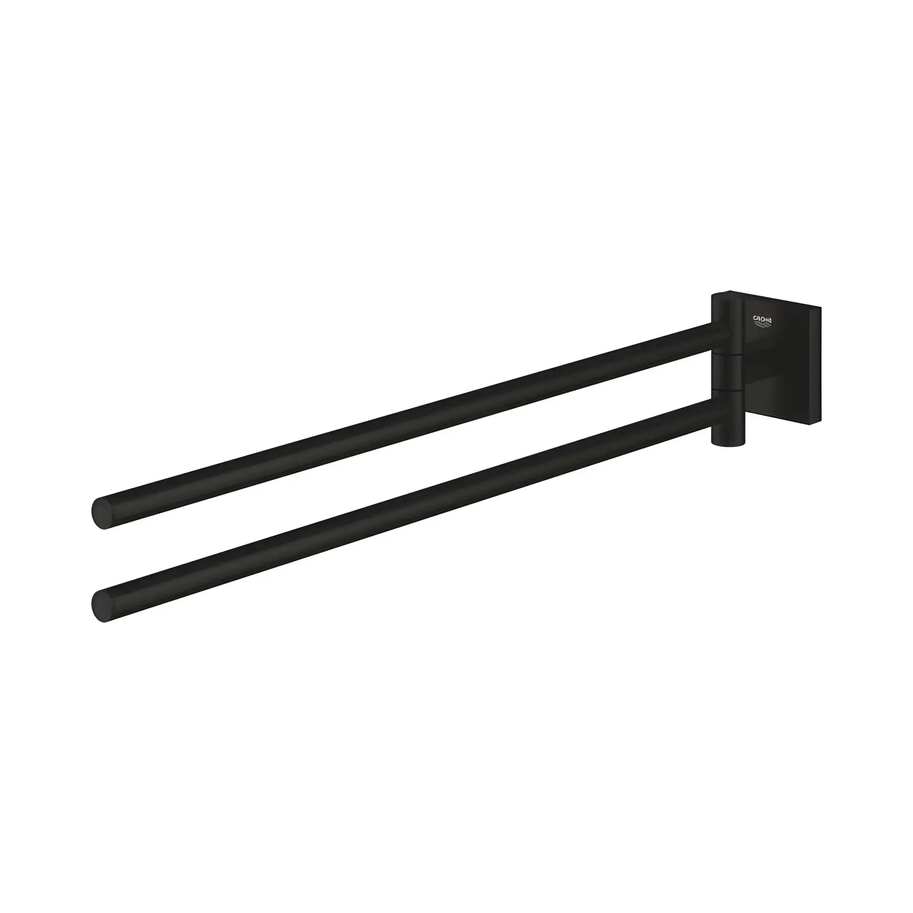 Тримач для рушників подвійний Start Cube QuickFix Grohe 409762430 Matt Black — бічний ракурс