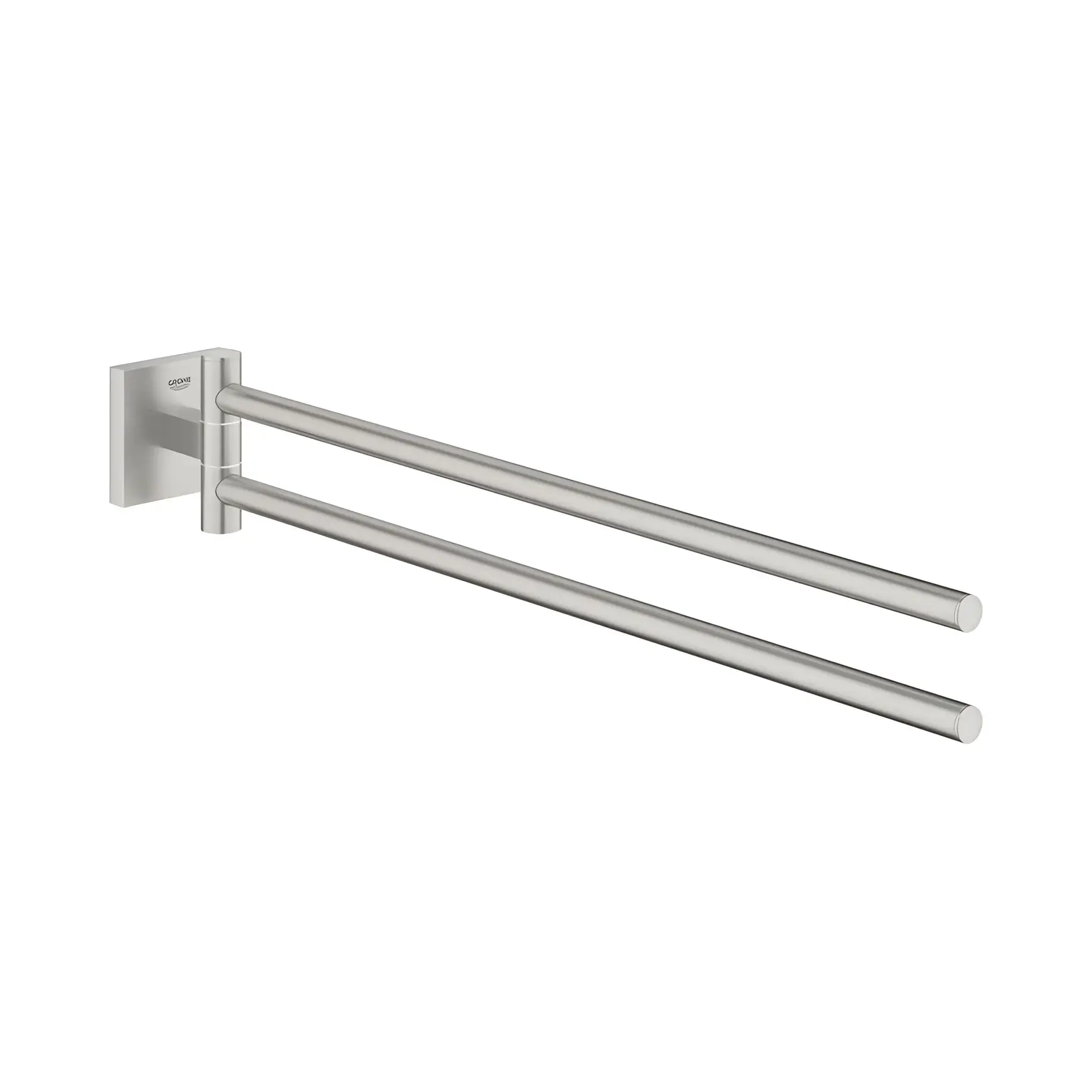 Держатель для полотенец двойной Start Cube QuickFix Grohe 40976DC0 — вид на белом фоне