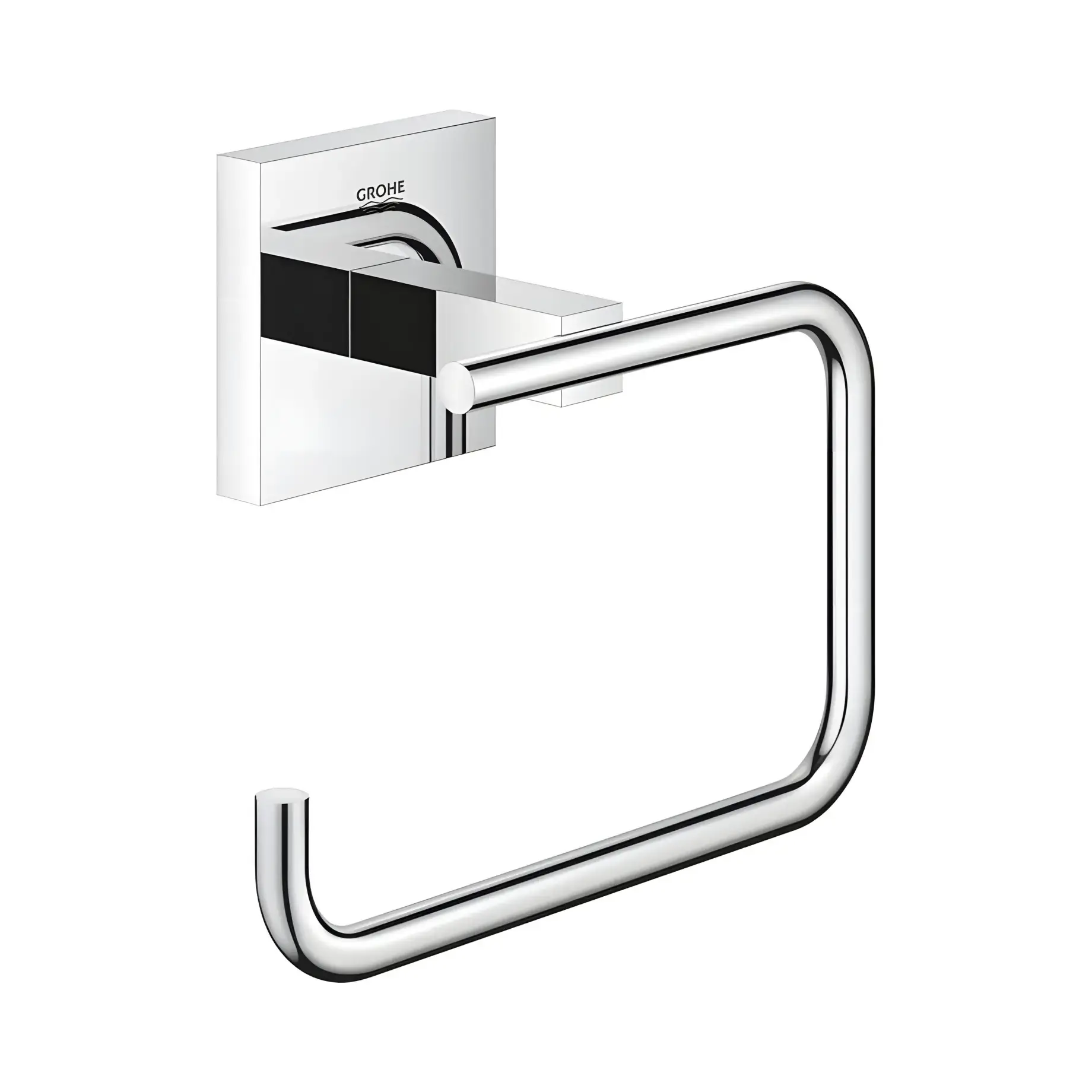 Тримач для туалетного паперу без кришки Start Cube QuickFix Grohe 40978000 Chrome — вид на білому тлі