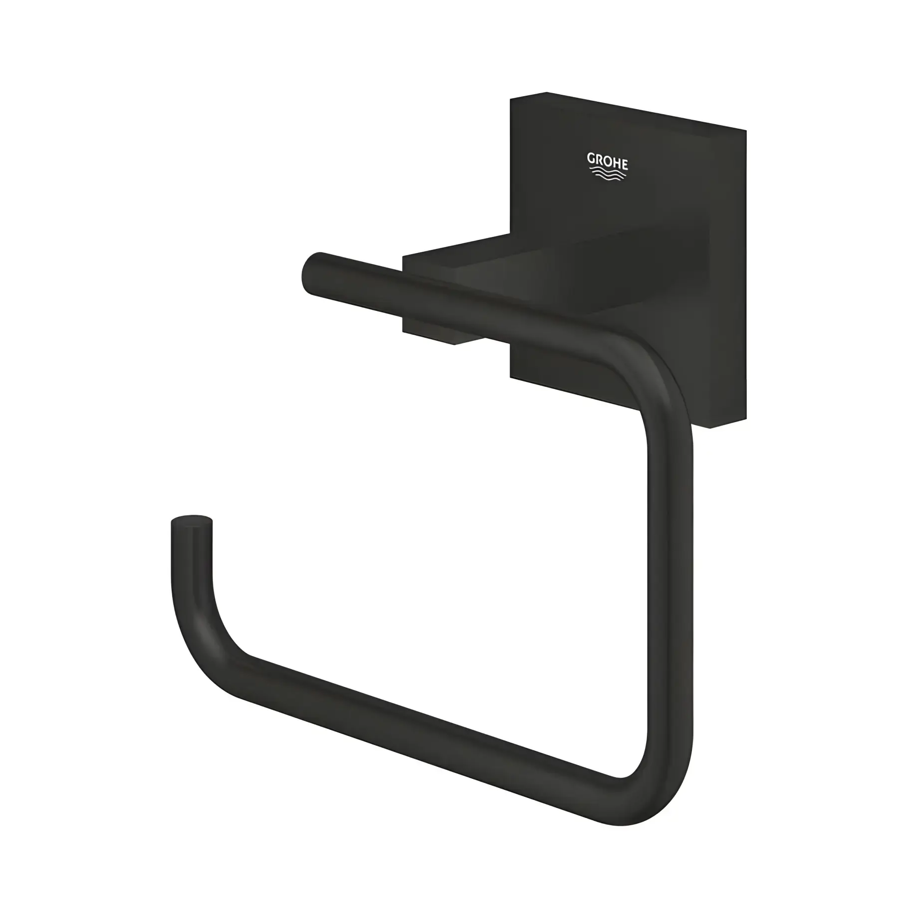 Тримач для туалетного паперу без кришки Start Cube QuickFix Grohe 409782430 Matt Black — вид спереду