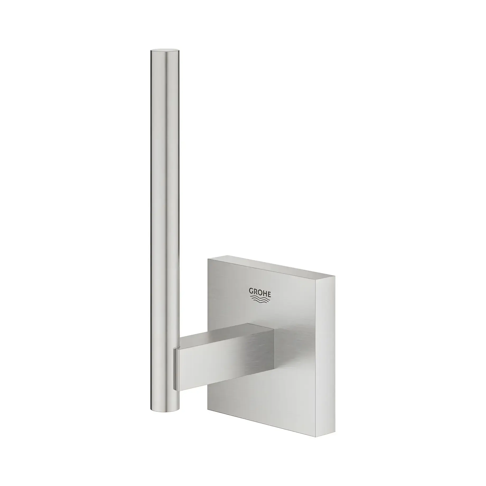 Тримач для запасного рулону туалетного паперу Start Cube QuickFix Grohe 40979DC0 Super Steel — вид спереду