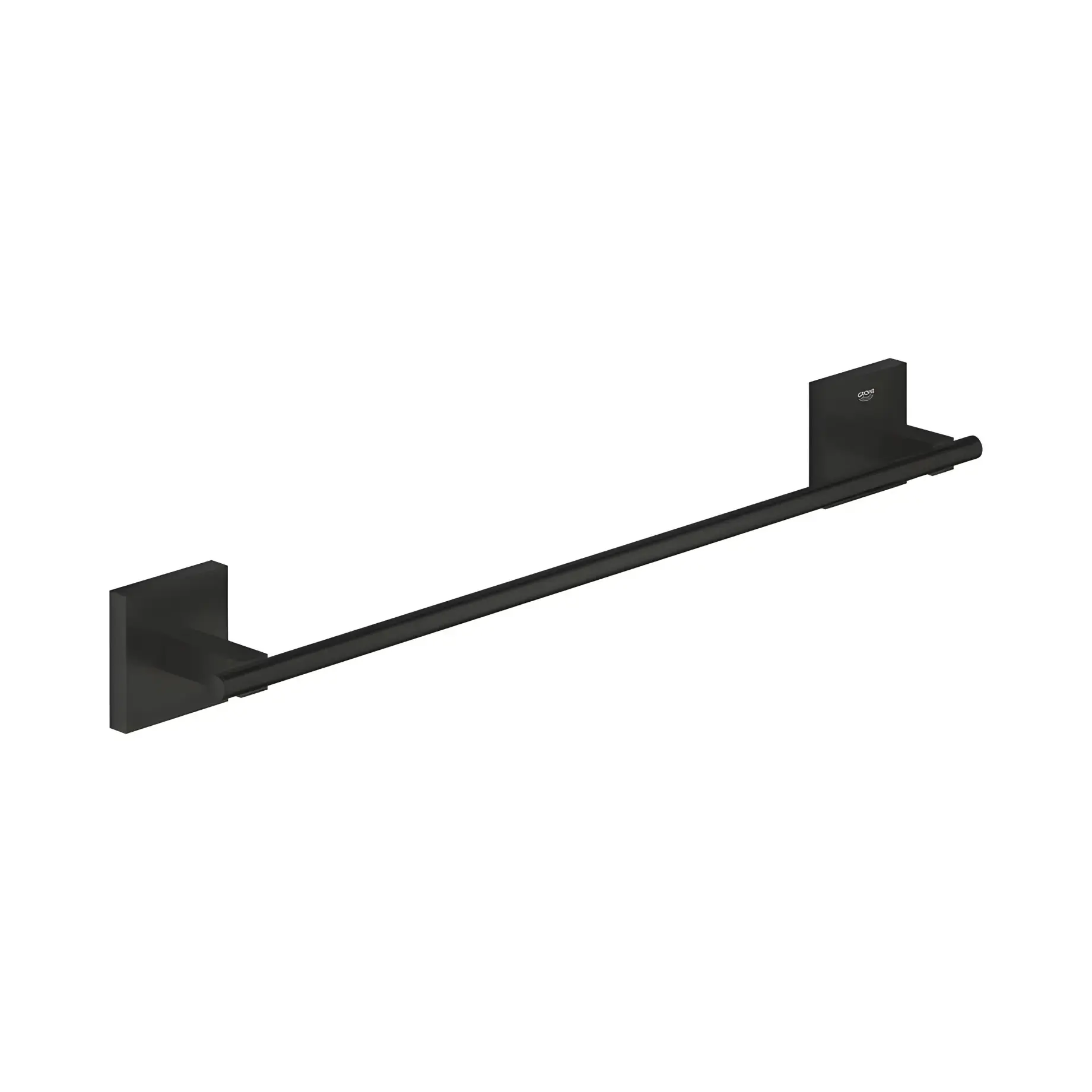 Тримач для рушника 450 мм Start Cube QuickFix Grohe 409872430 Matt Black — вид на білому тлі